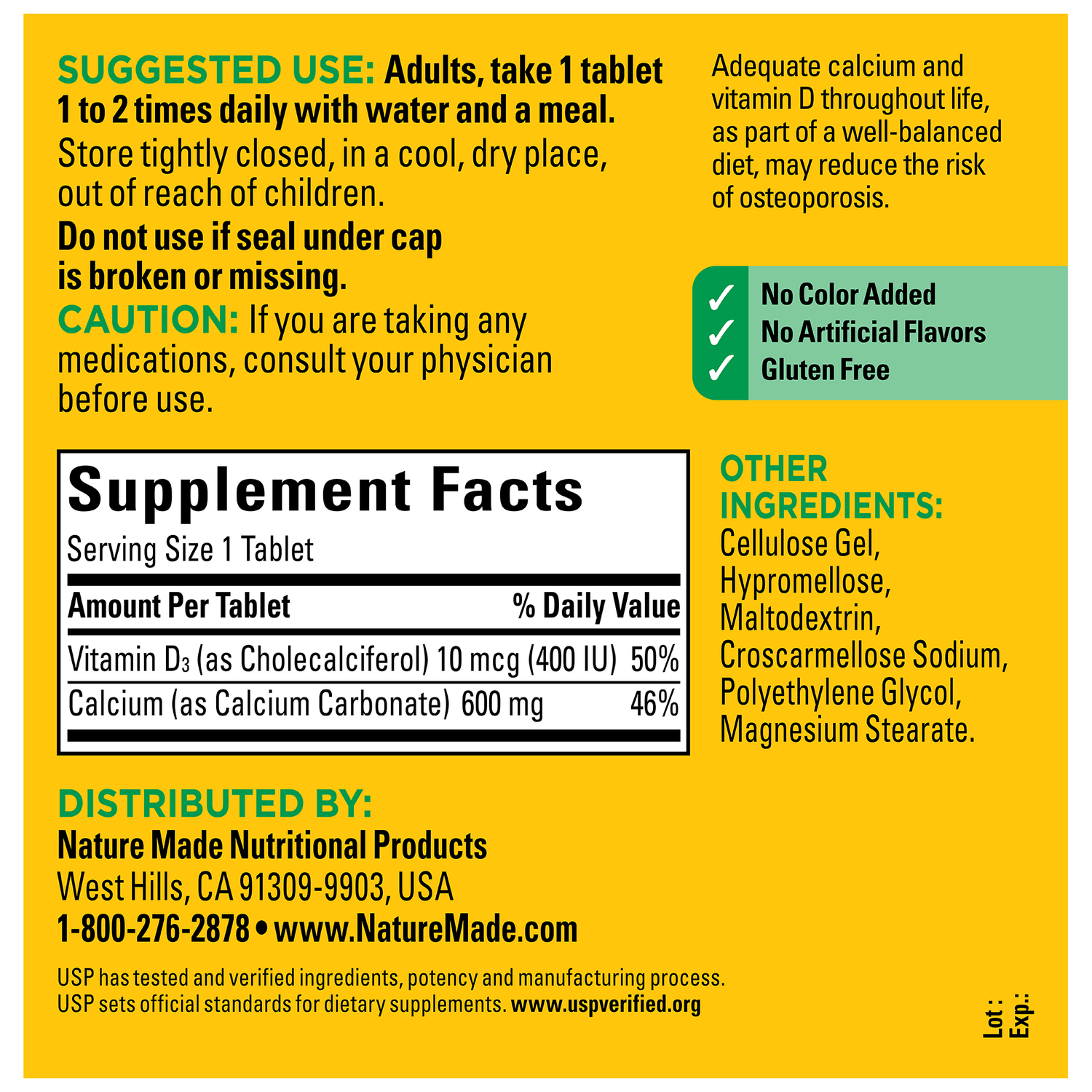 Calcium 600 mg with Vitamin D3 Tablets | 220
