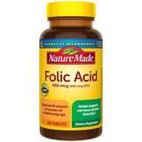 Nature Made Folic Acid supplement bottle on a white background