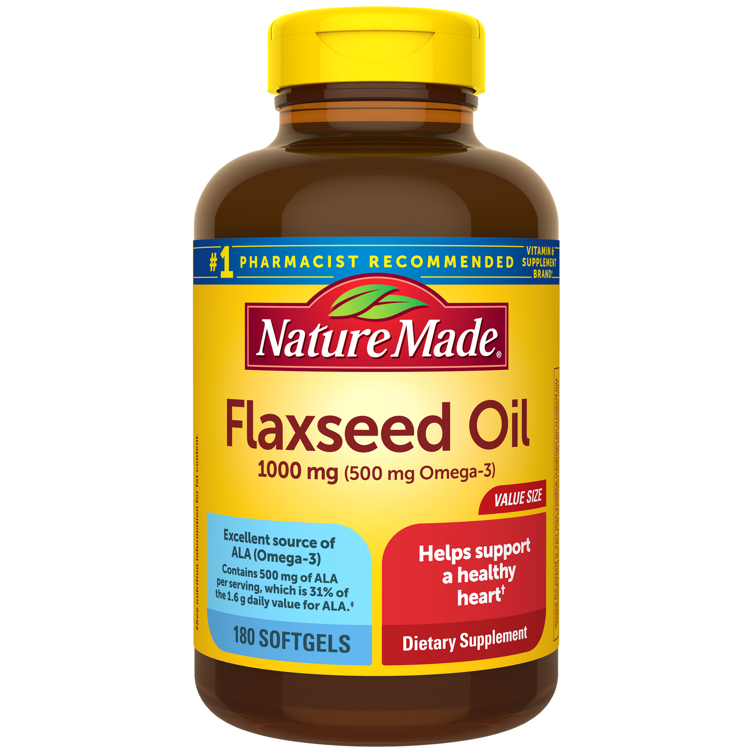 Flaxseed Oil 1000 mg Softgels | 180
