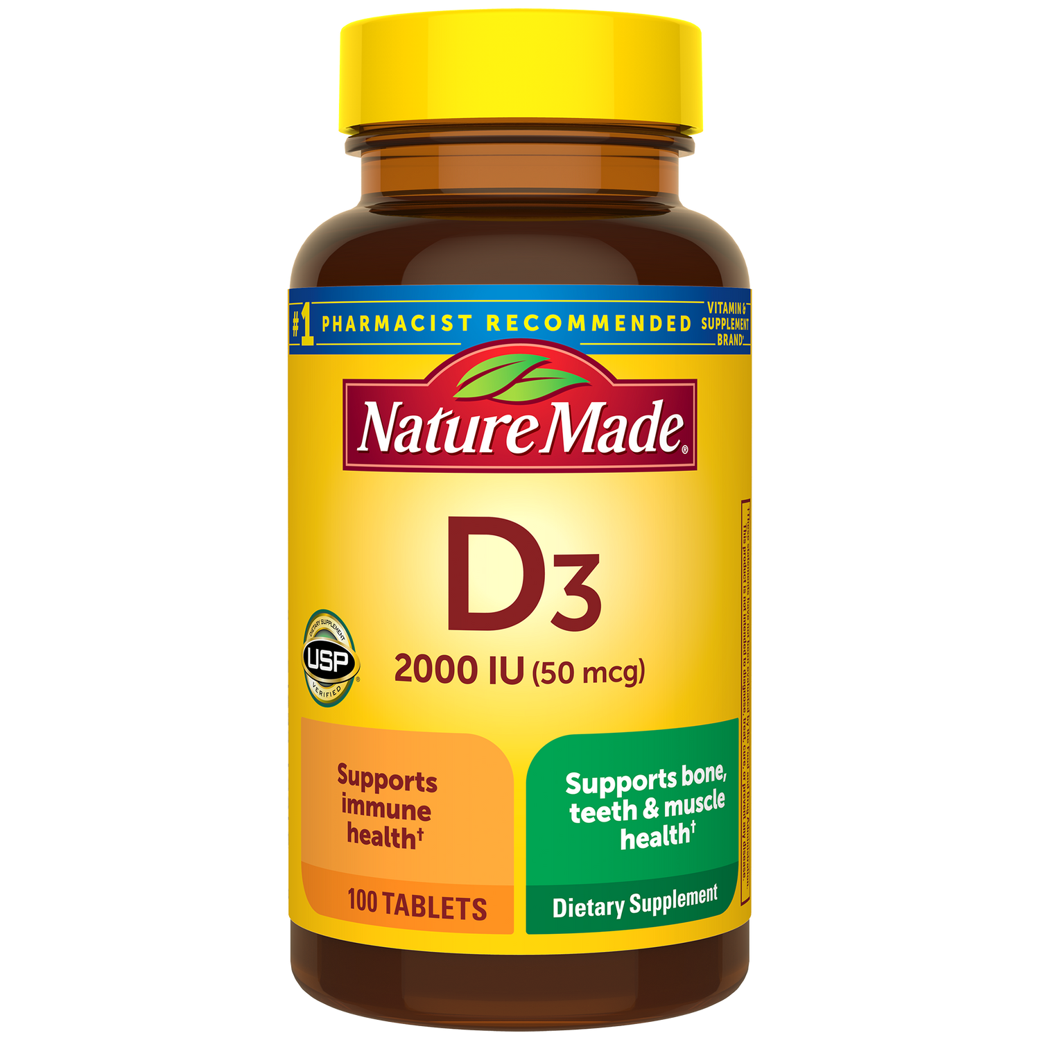 Vitamin D3 2000 IU (50 mcg) Tablets | 100
