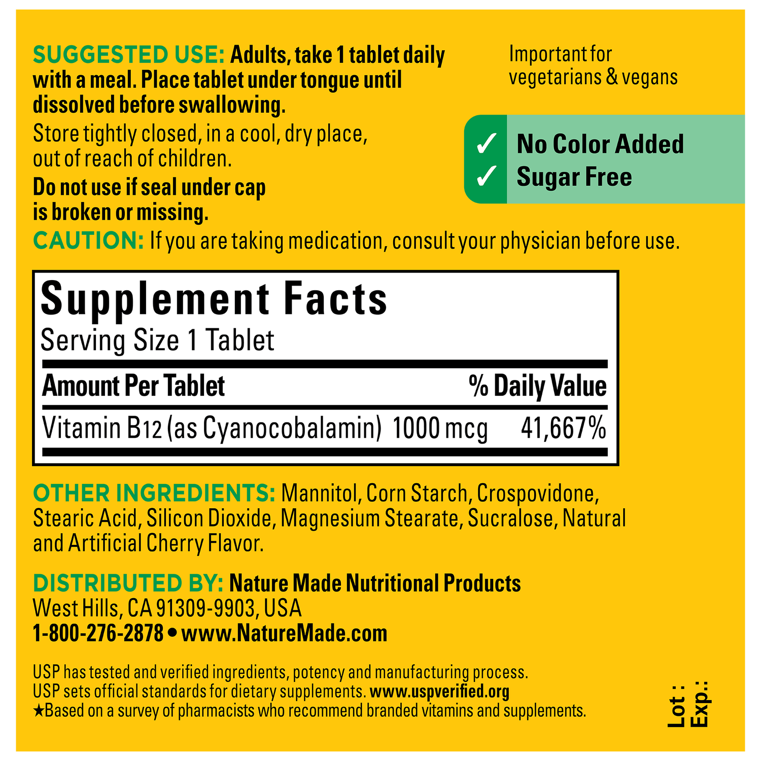 Vitamin B12 1000 mcg Fast Dissolve Tablets | 