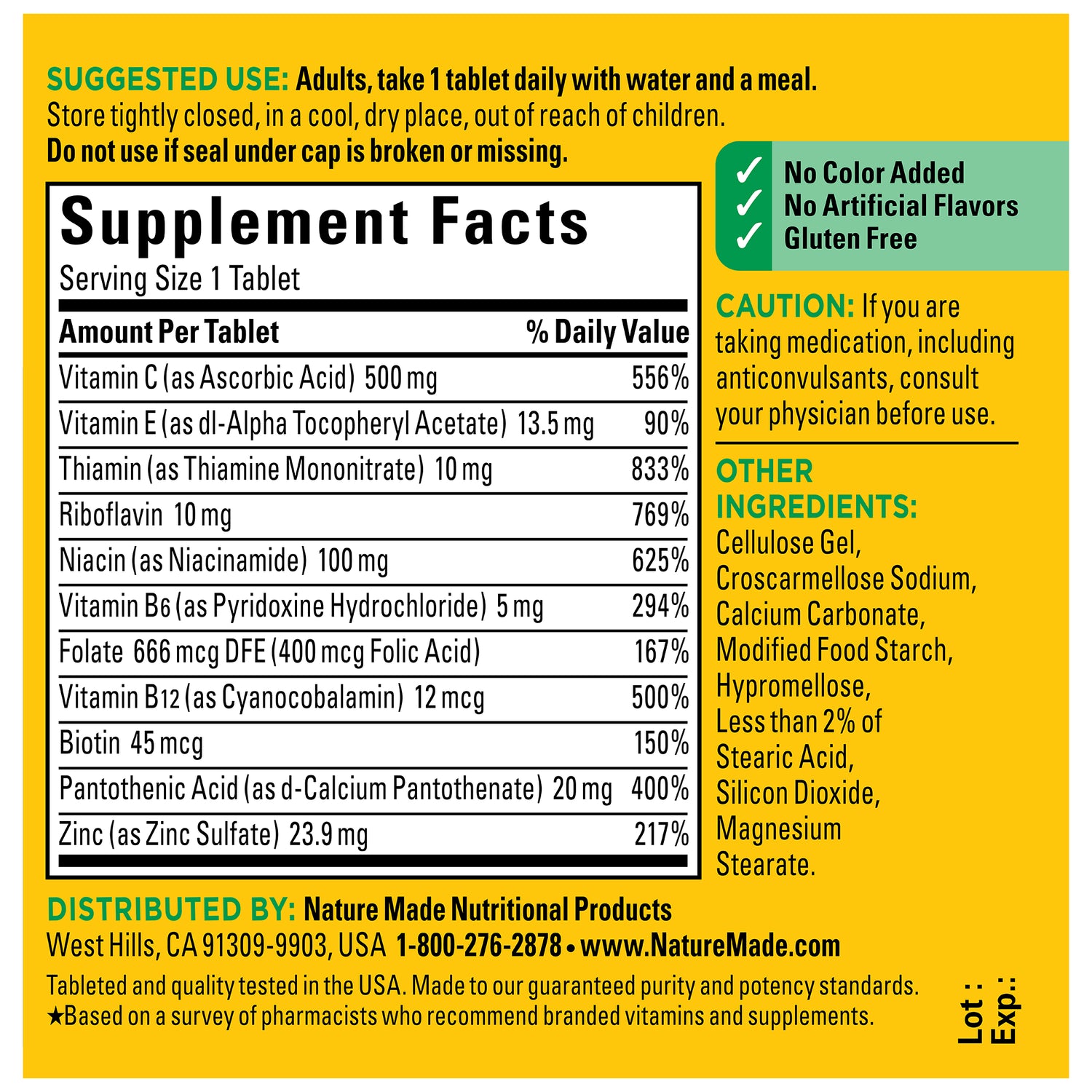 Stress B-Complex with Vitamin C and Zinc Tablets | 