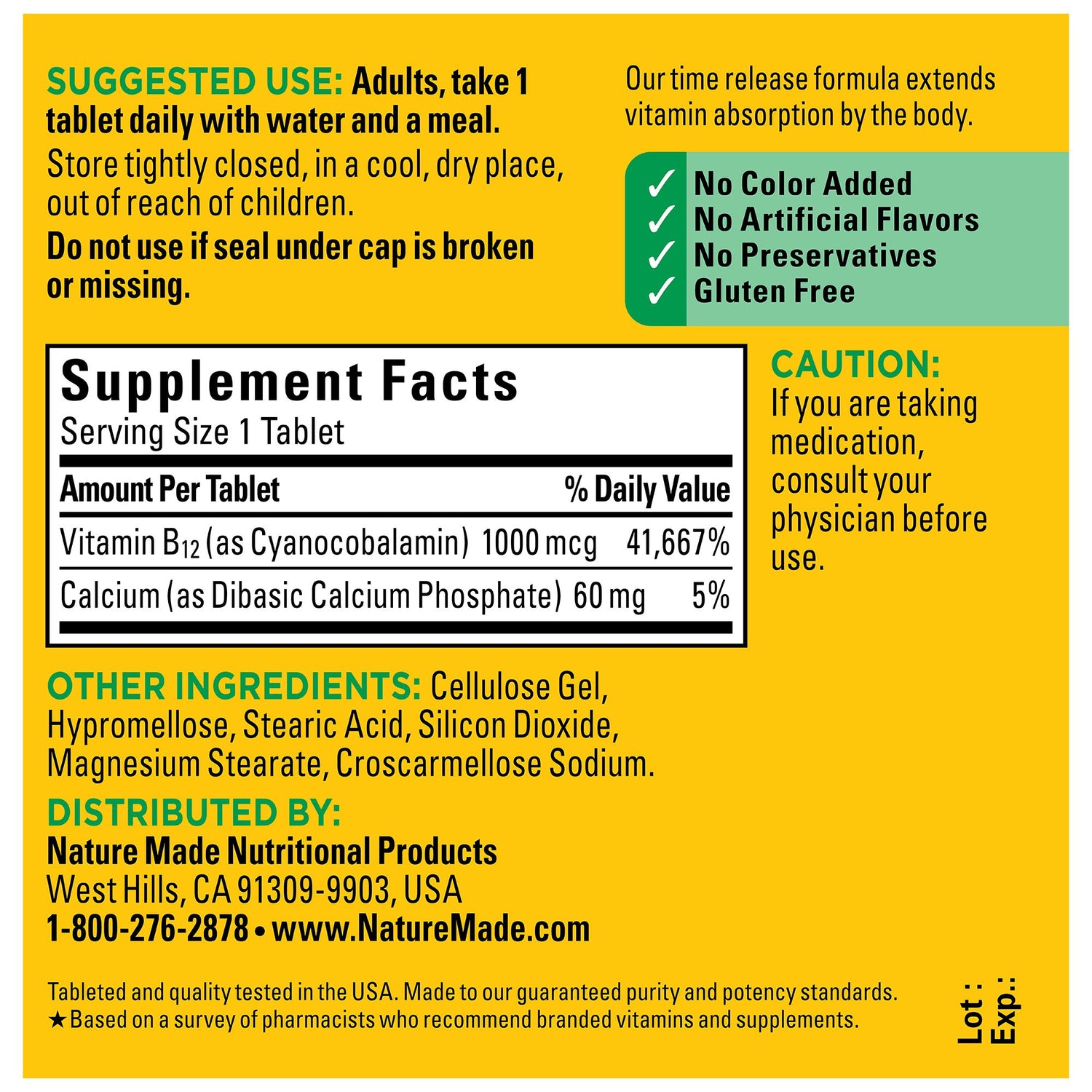 Vitamin B12 Time Release 1000 mcg Tablets | 75