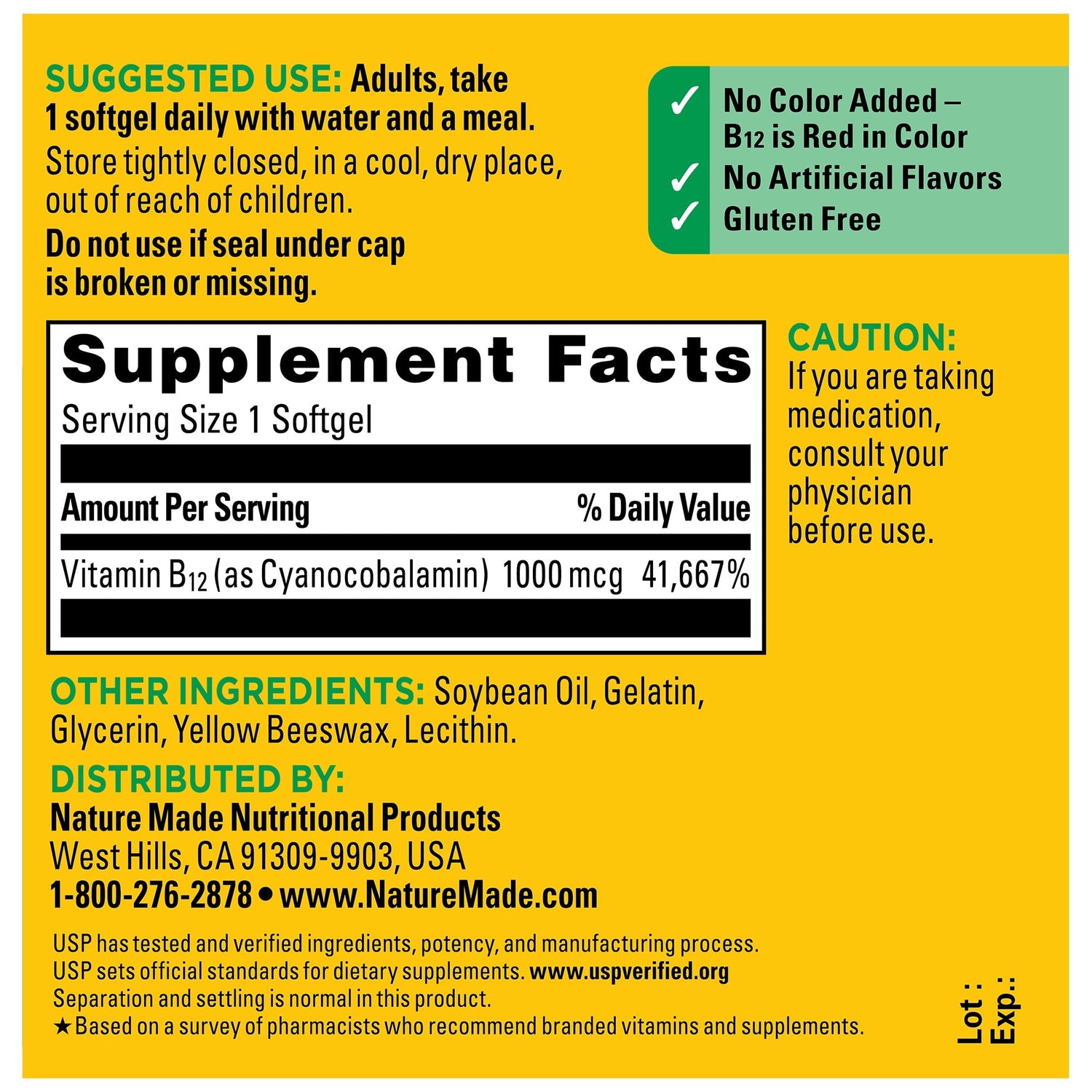 Vitamin B12 1000 mcg Softgels | 90
