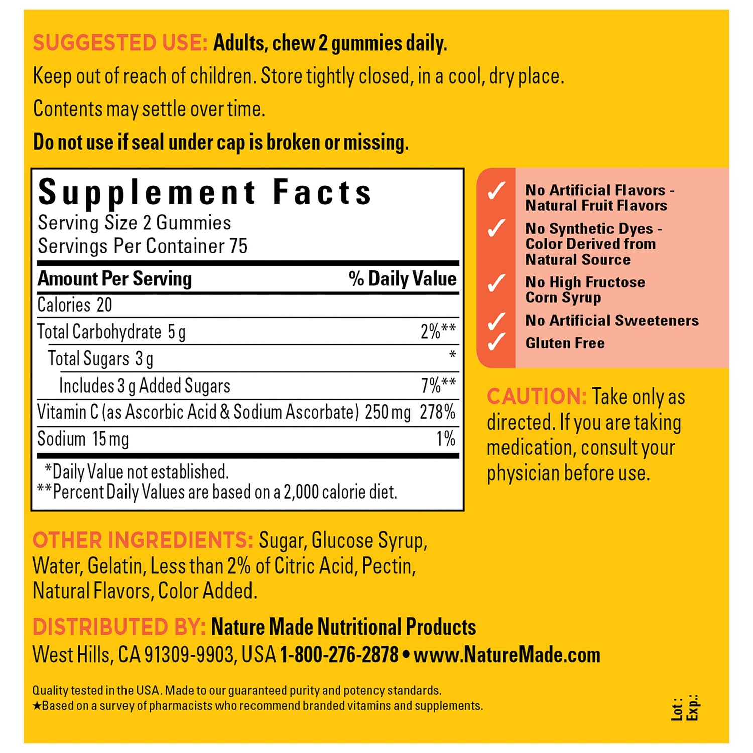 Vitamin C 250 mg Gummies | 150