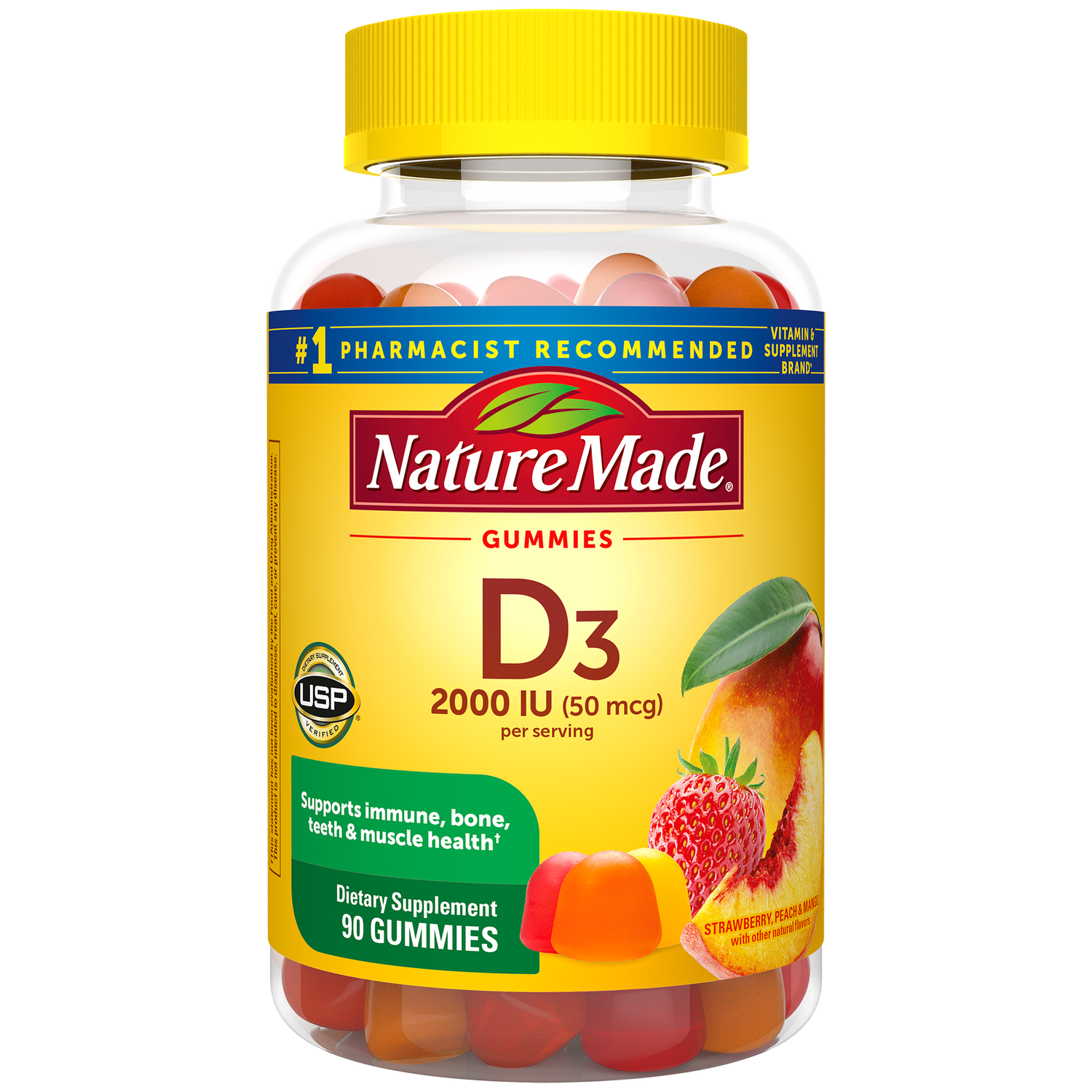 Vitamin D3 2000 IU (50 mcg) Gummies | 90