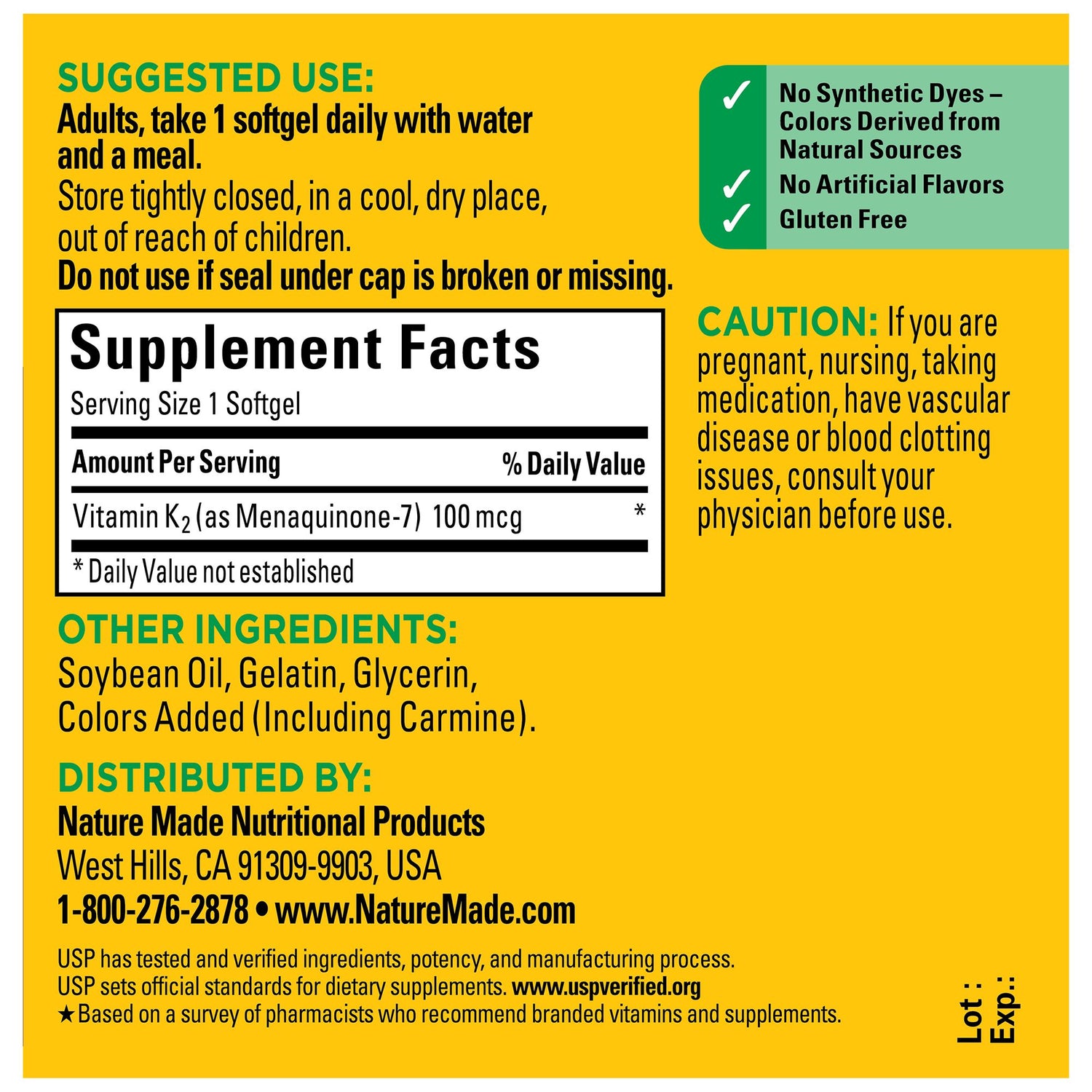 Vitamin K2 100 mcg Softgels | 