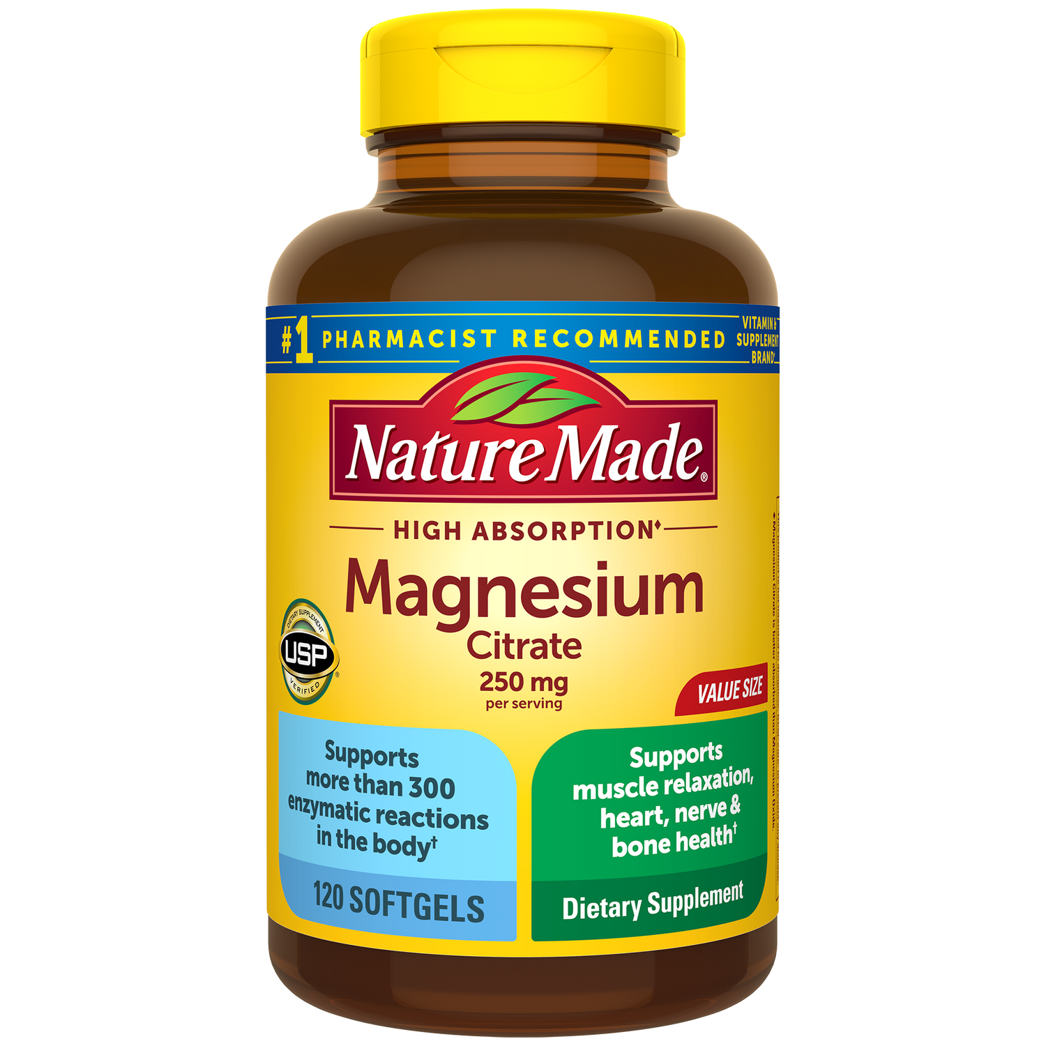 High Absorption Magnesium Citrate 250 mg Softgels | 120