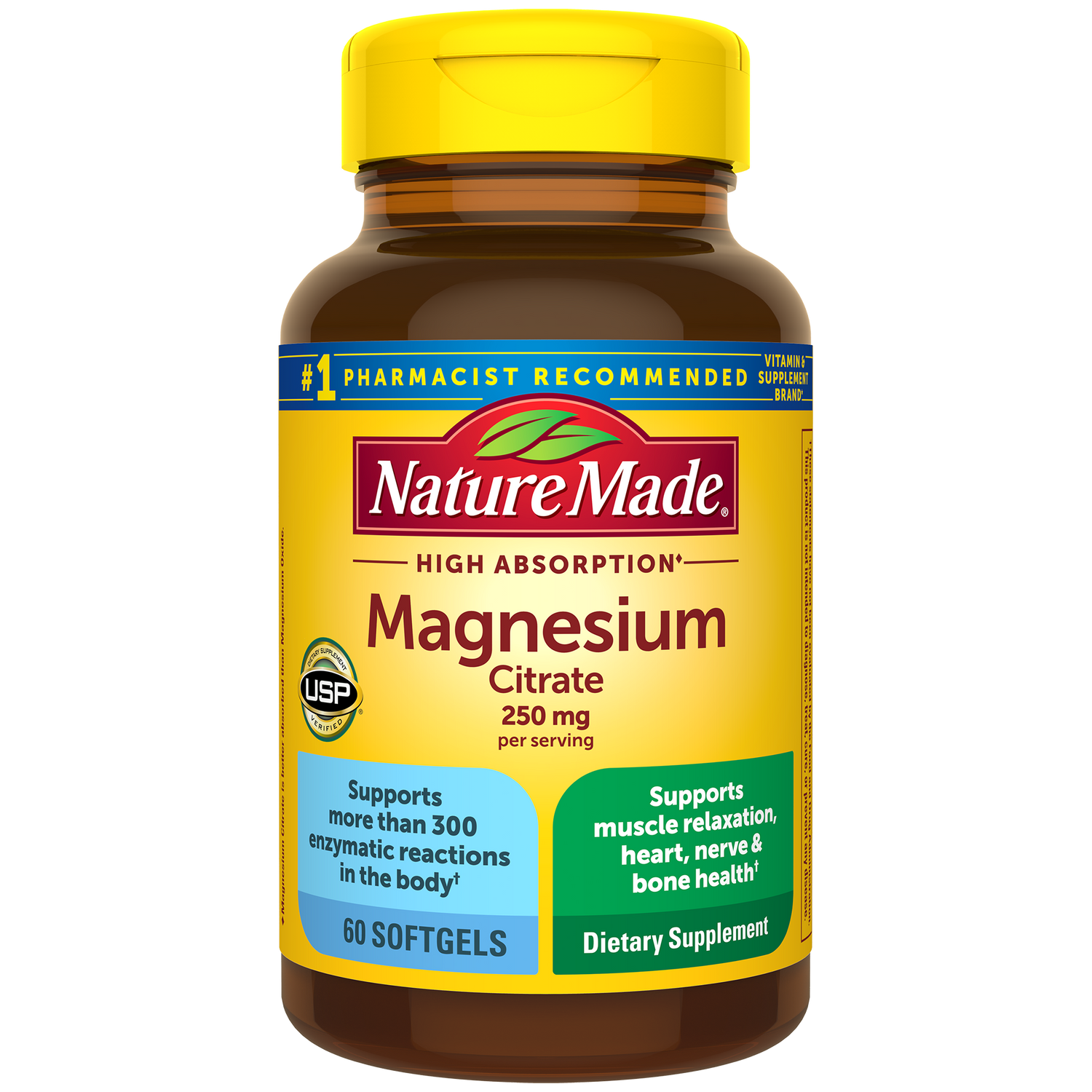 High Absorption Magnesium Citrate 250 mg Softgels | 60