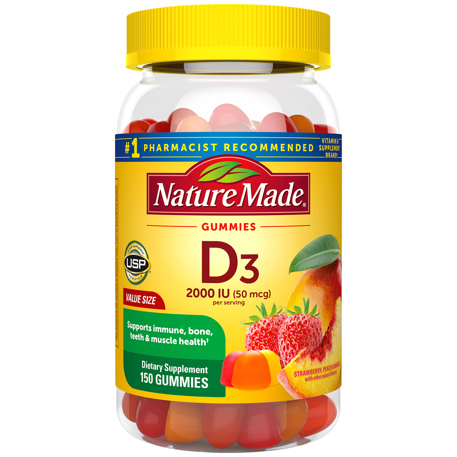 Vitamin D3 2000 IU (50 mcg) Gummies | 150