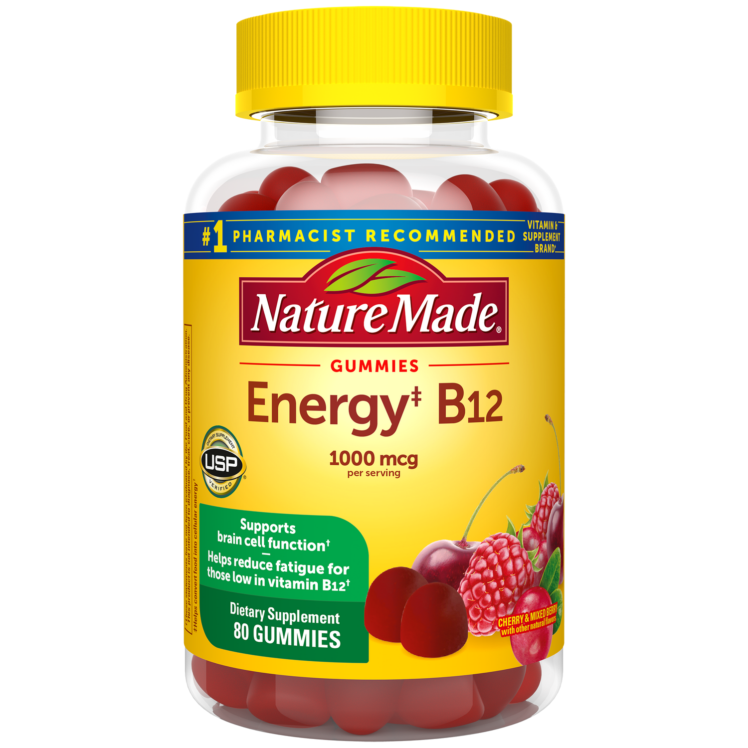 Energy B12 1000 mcg Gummies | 80