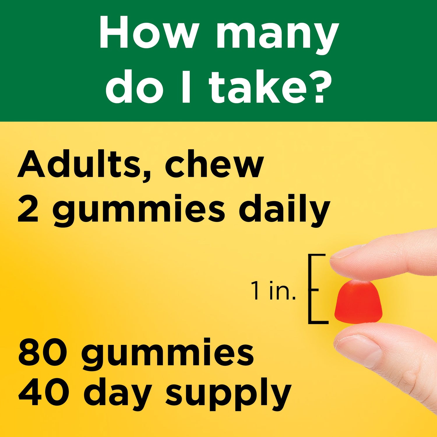 Vitamin D Extra Strength 5000 IU (125 mcg) Gummies | 80