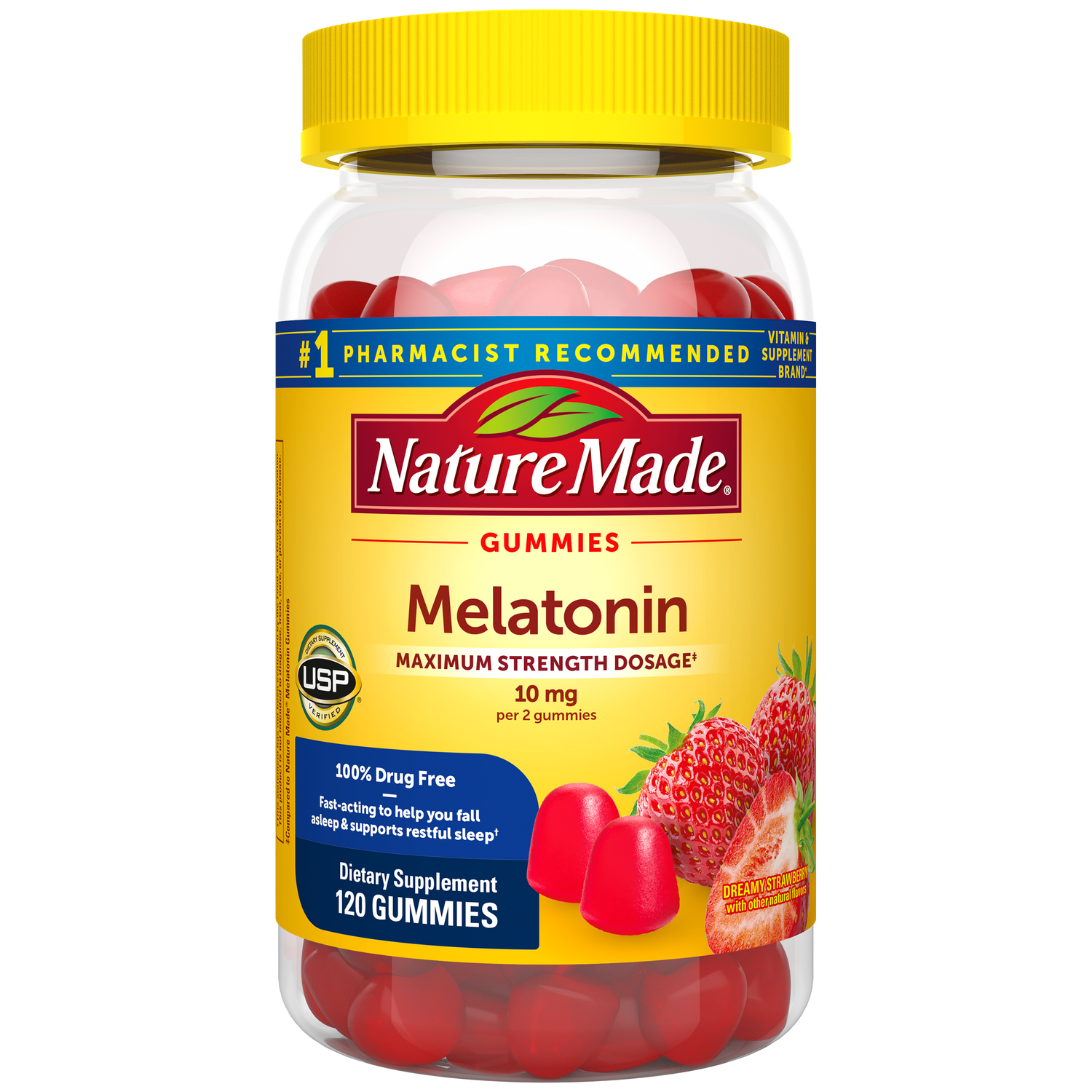 10 Mg Melatonin Gummies Maximum Strength Dosage‡ | 120