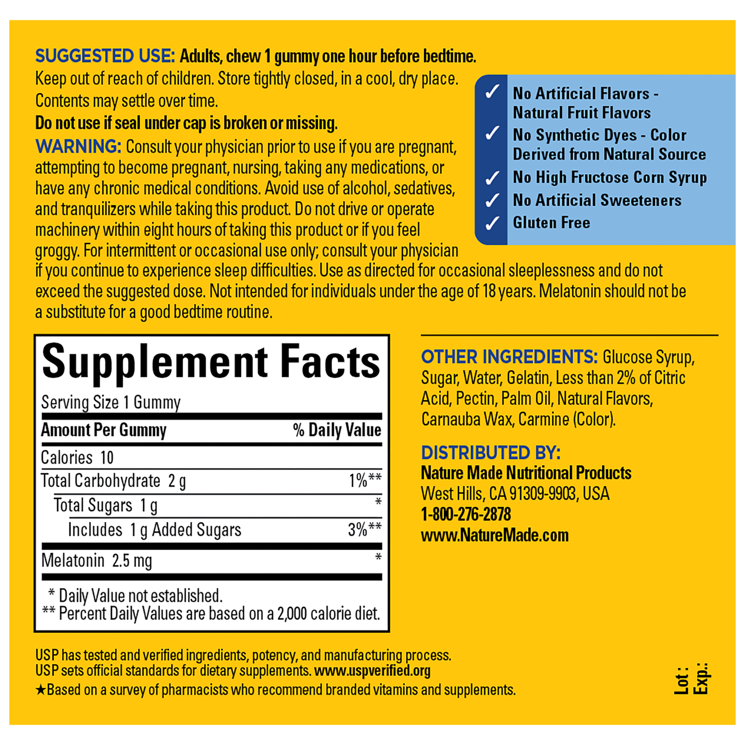 Melatonin 2.5 mg Gummies | 80