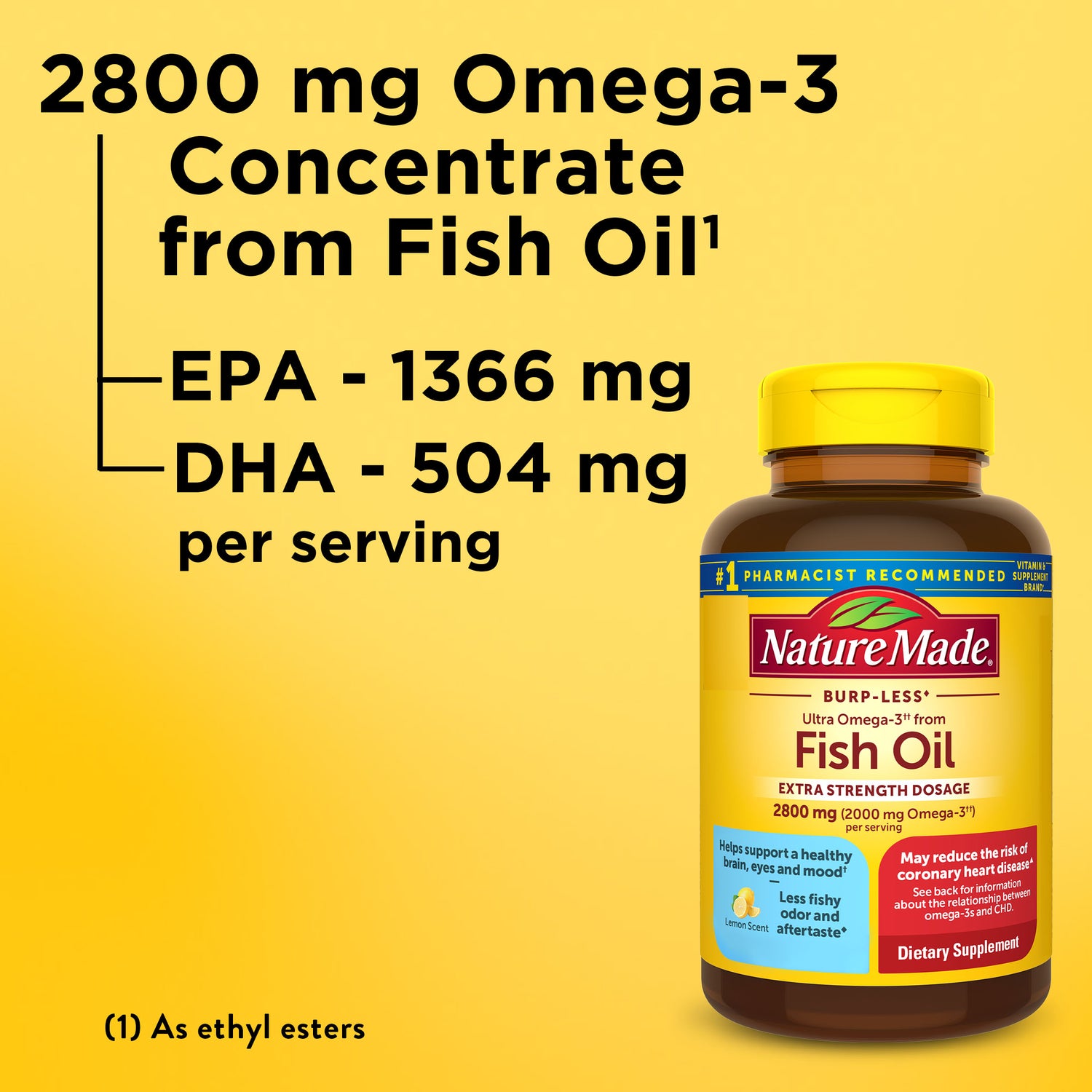 Extra Strength Omega-3†† From Fish Oil Softgels 2800 mg | 