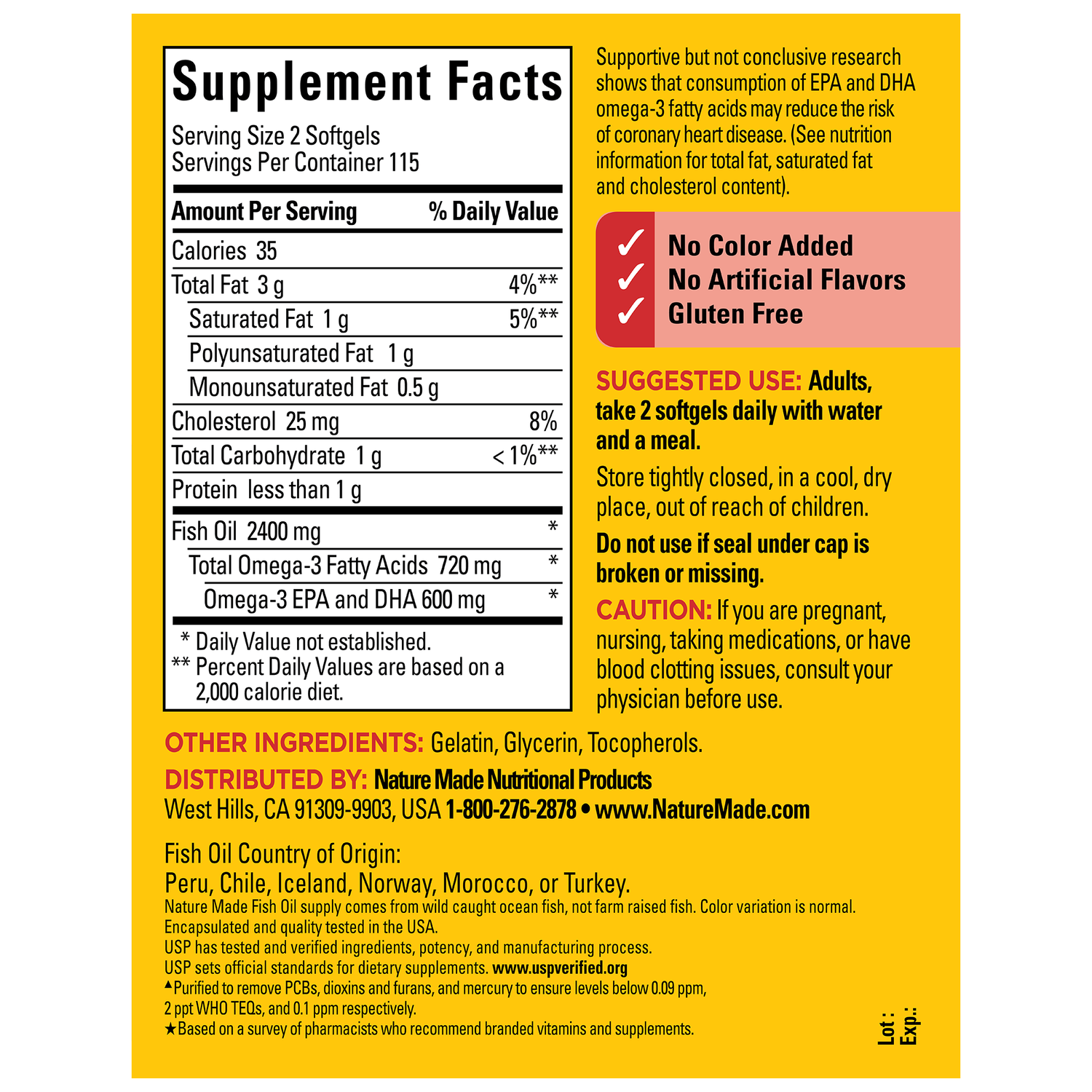 Fish Oil 1200 mg Softgels | 230