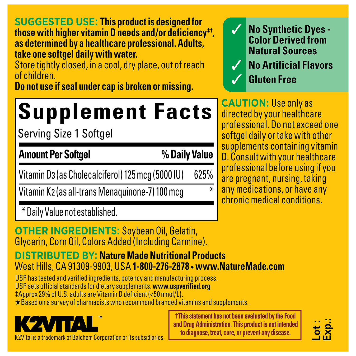 Vitamin D3 + K2 Softgels | 