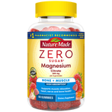 Nature Made Zero Sugar Magnesium gummy supplement bottle.