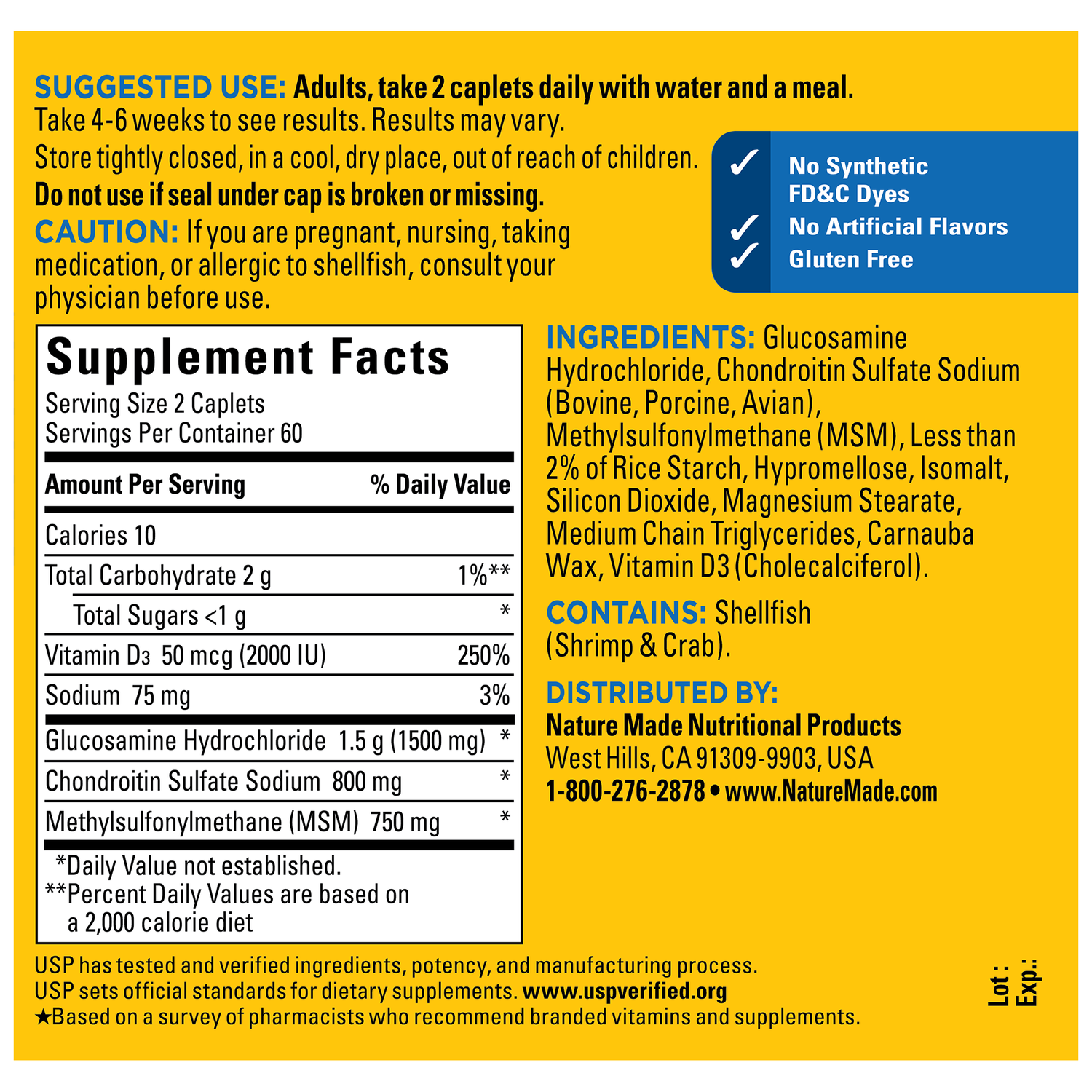 Glucosamine Chondroitin Complex with MSM Triple Strength‡ + Vitamin D3 | 