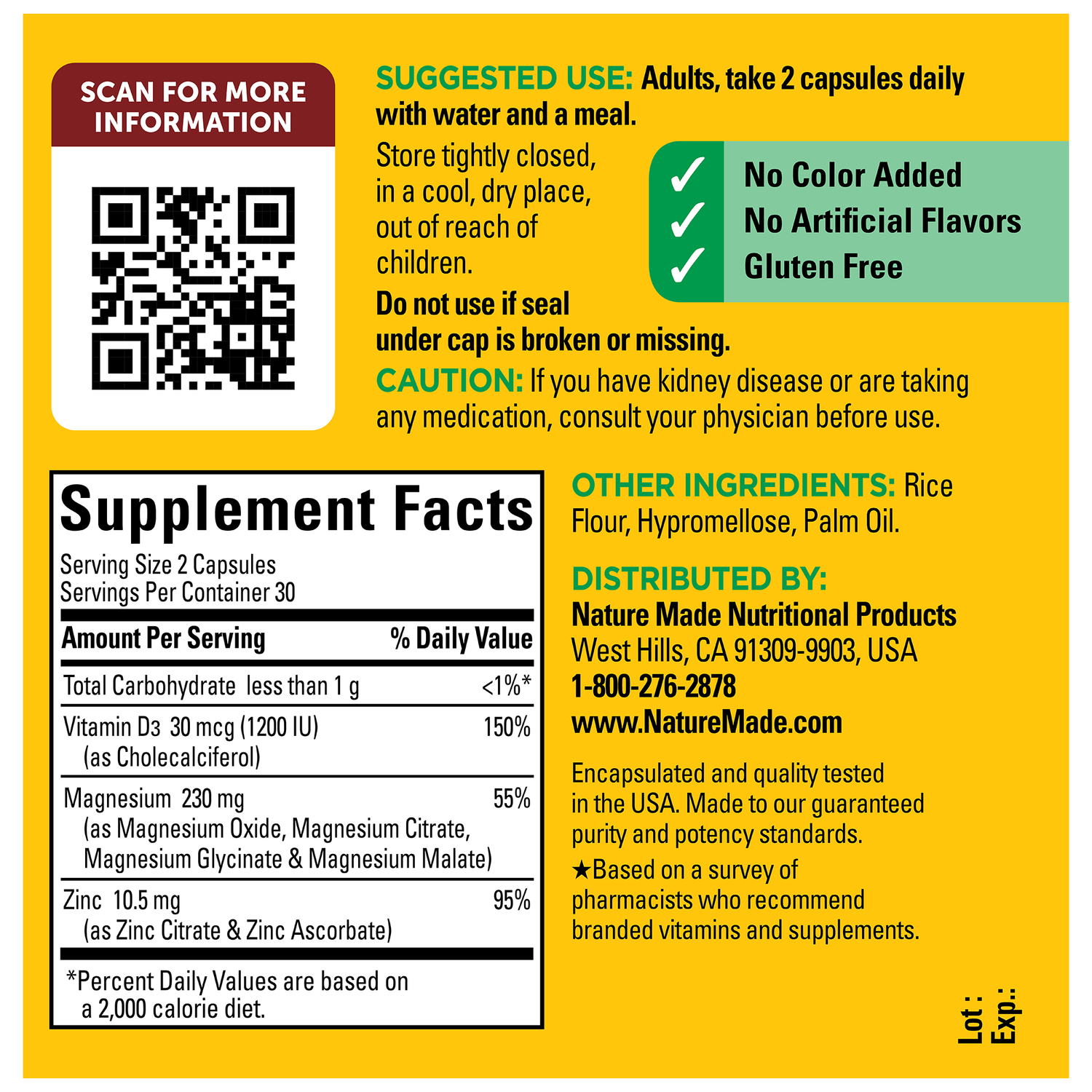 Magnesium Complex Capsules with D3 and Zinc | 