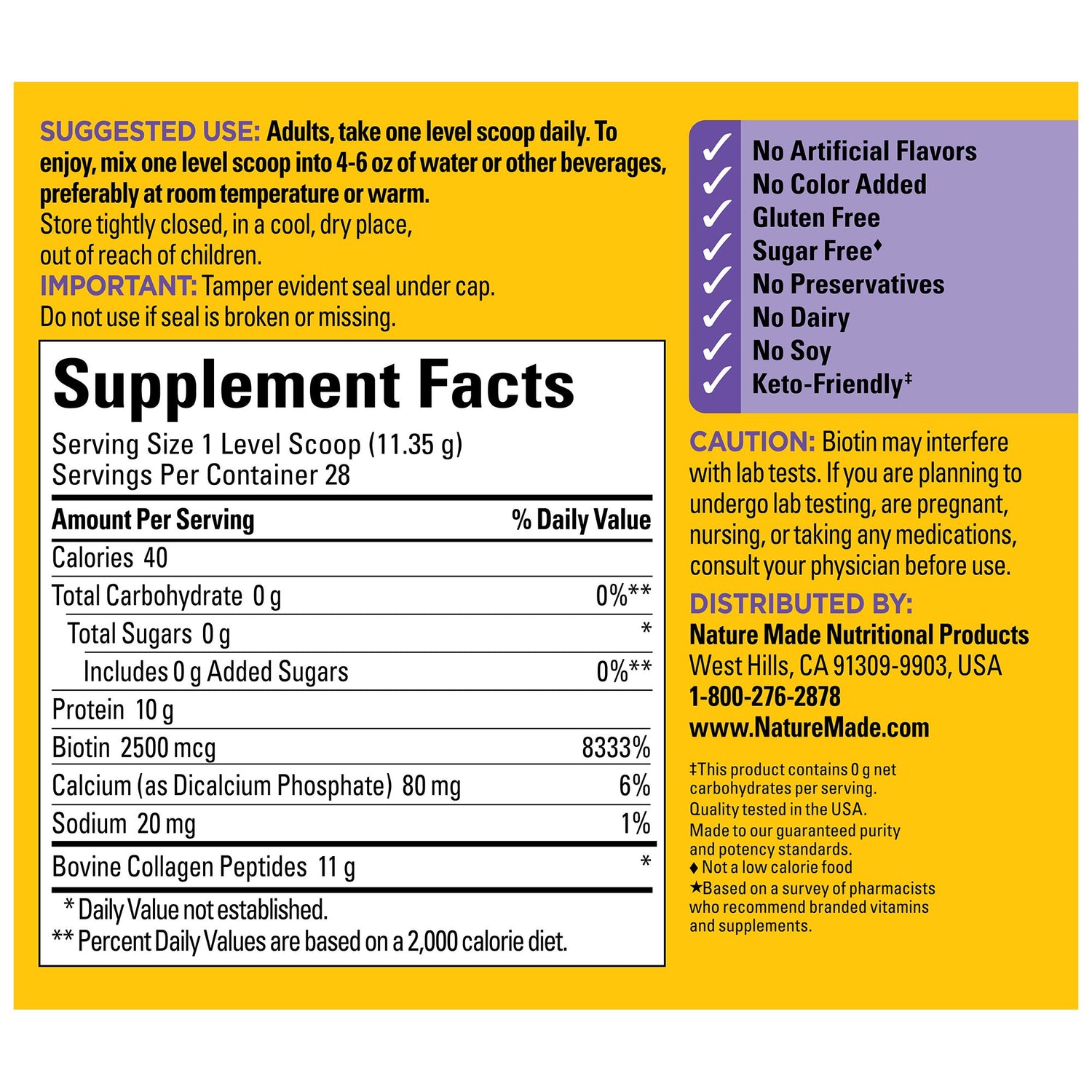 Collagen Peptides Drink Mix Powder | 