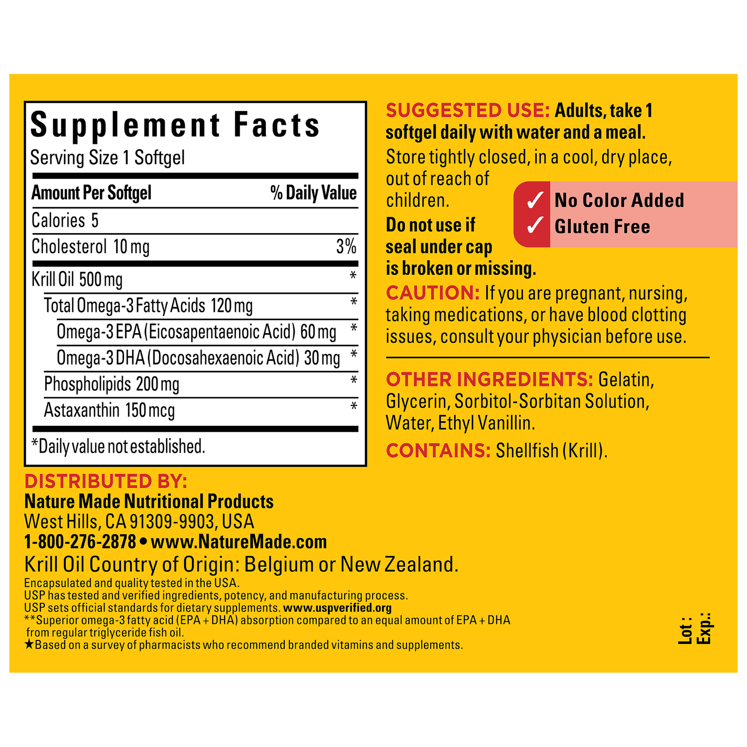 Superior Absorption** Krill Oil 500 Mg Softgels | 100