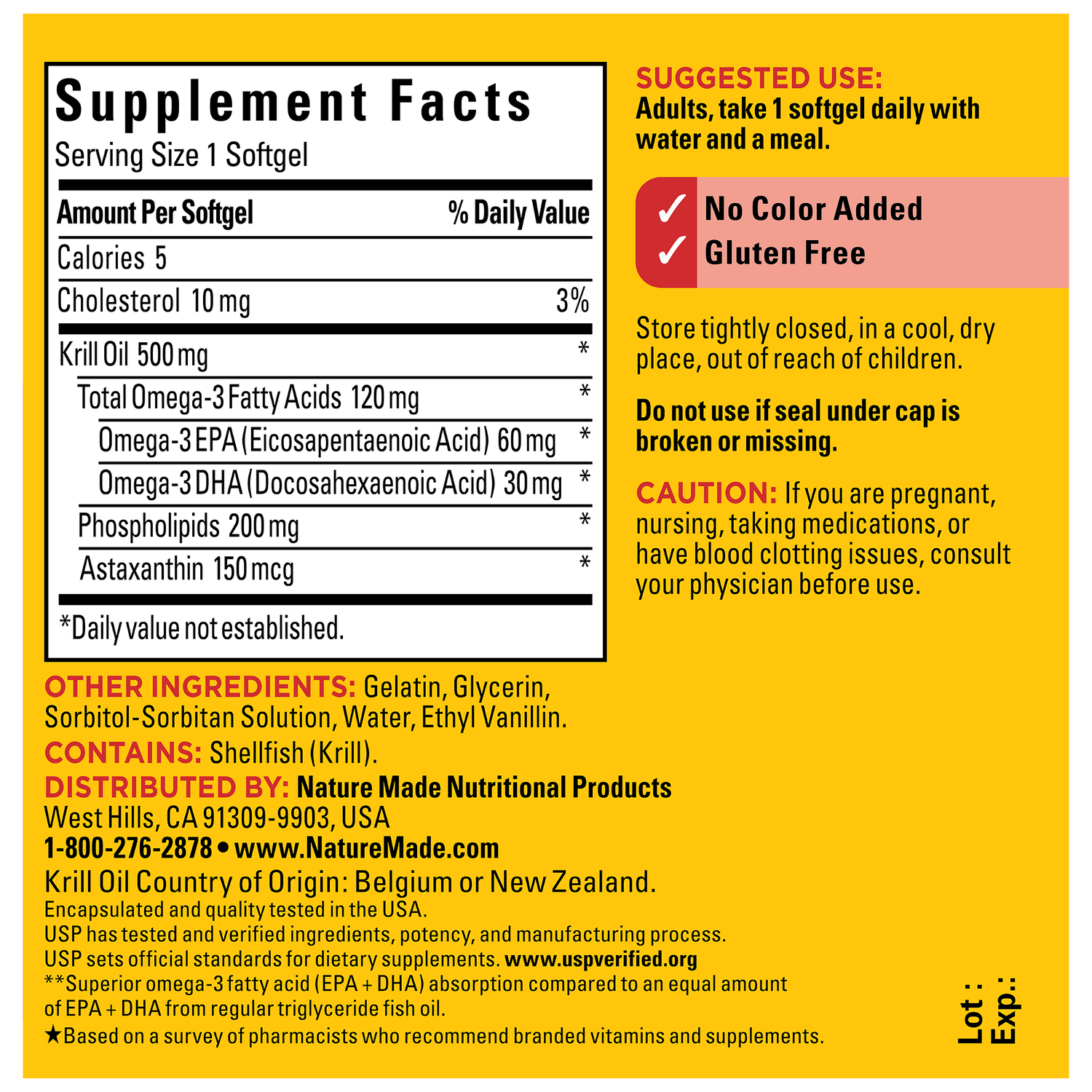 Superior Absorption** Krill Oil 500 Mg Softgels | 30