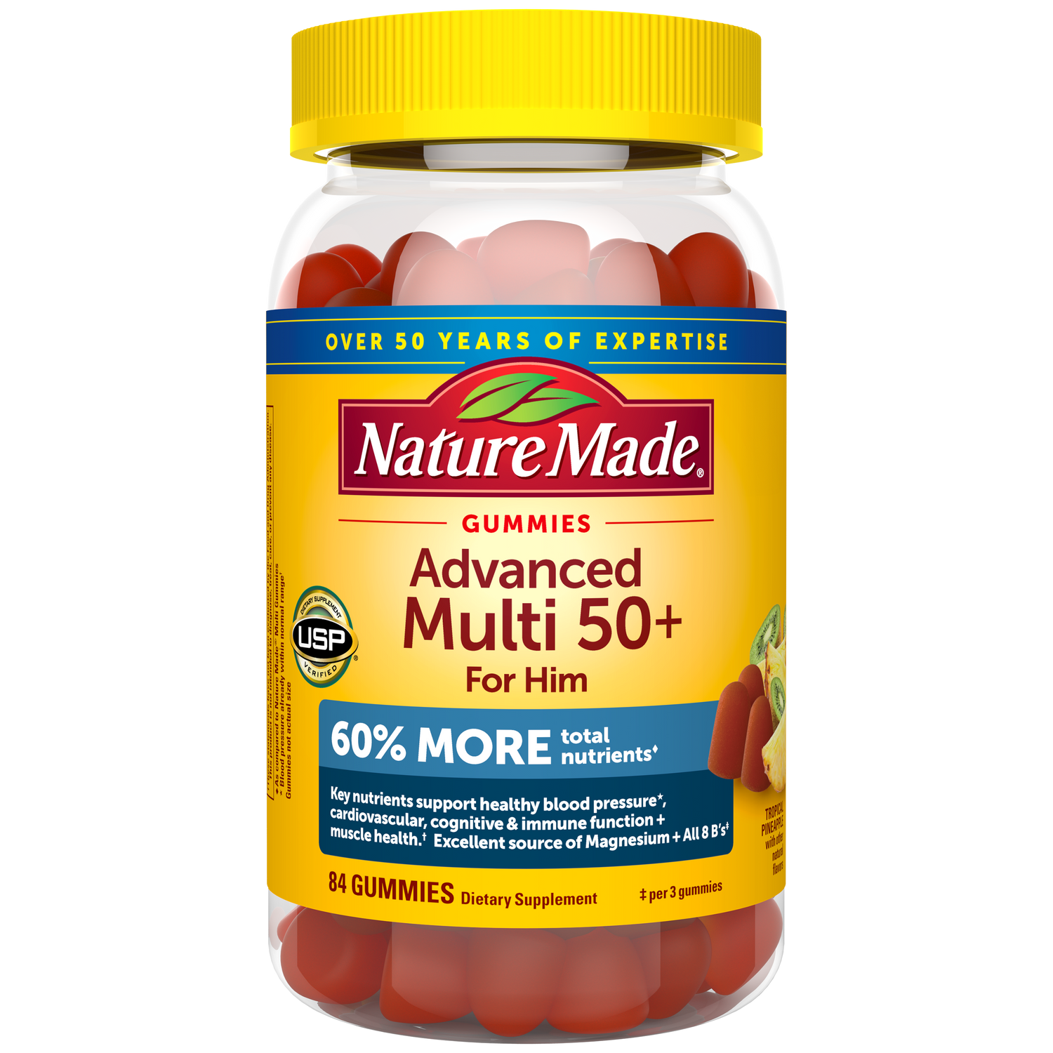 Advanced Multivitamin 50+ For Him Gummies | 