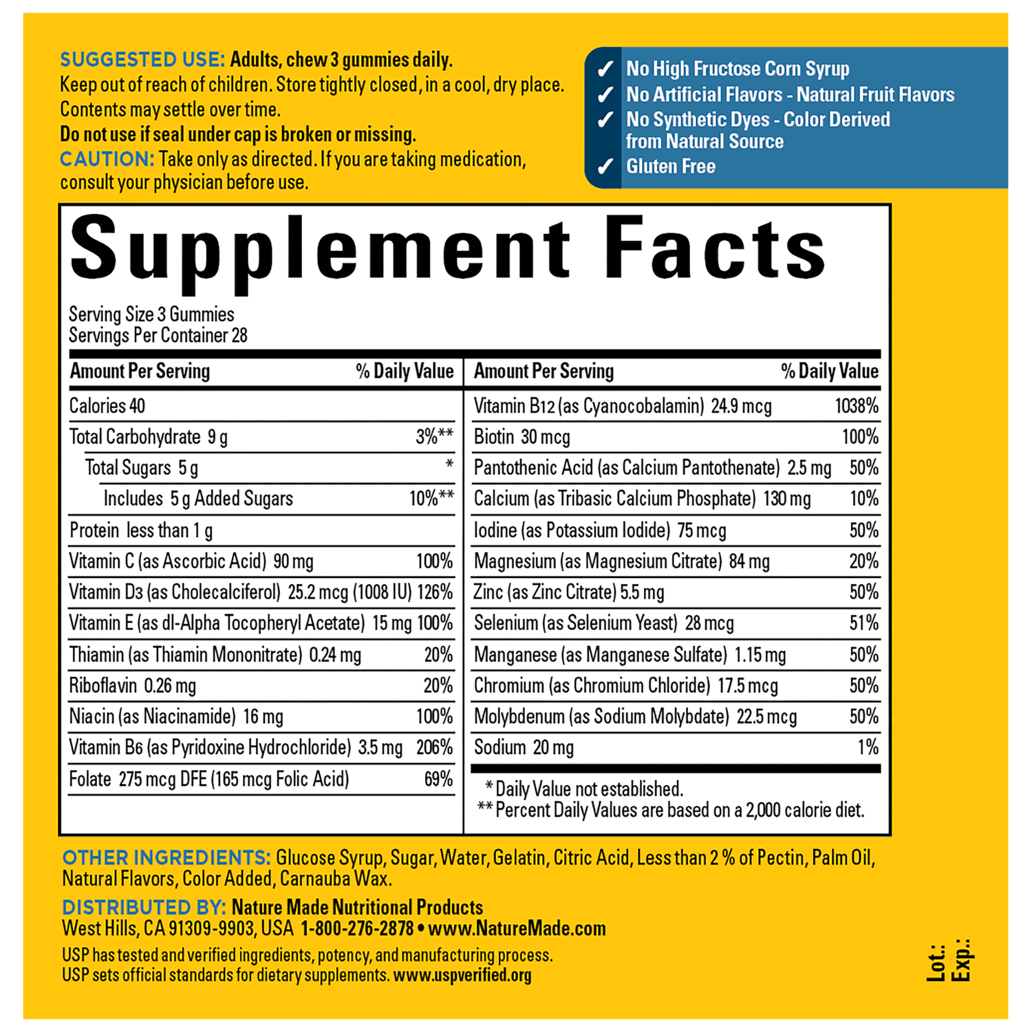 Advanced Multivitamin 50+ For Him Gummies | 