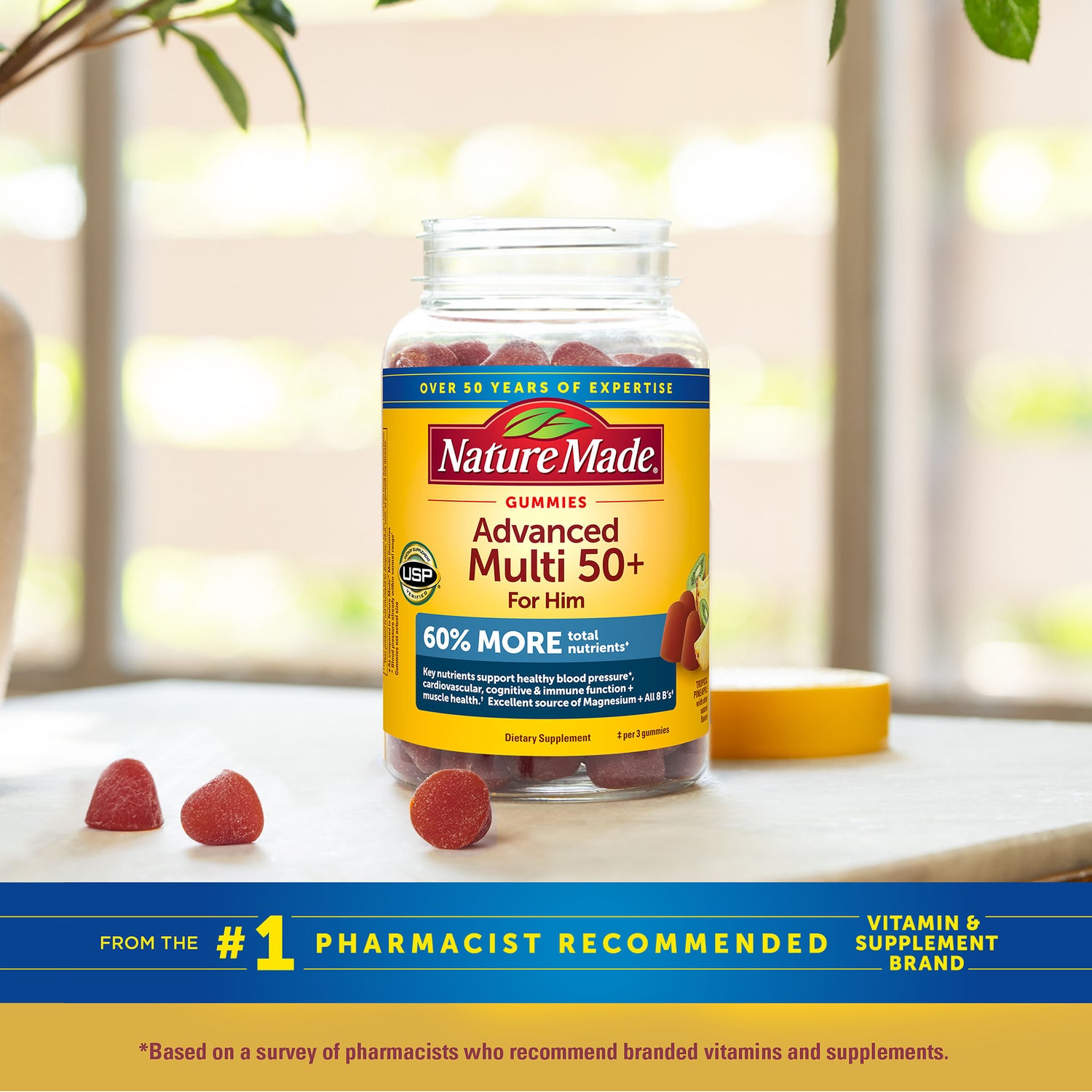 Advanced Multivitamin 50+ For Him Gummies | 