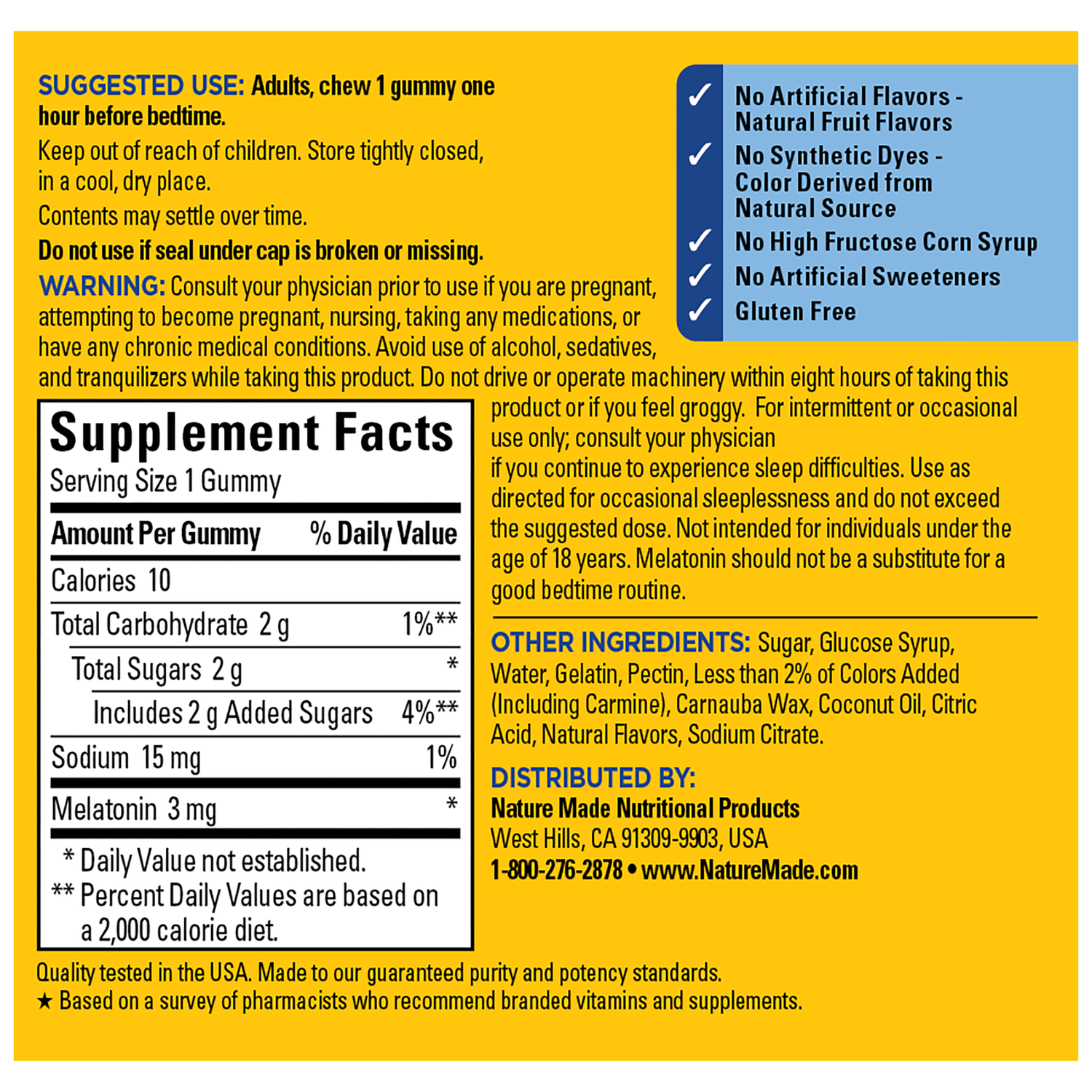 Melatonin Time Release 3 mg Gummies | 