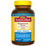 Nature Made Magnesium Citrate supplement bottle on a white background