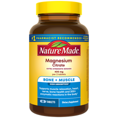 Magnesium Citrate Tablets Extra Strength Dosage High Absorption♦ 400 mg Per 2 Tablets