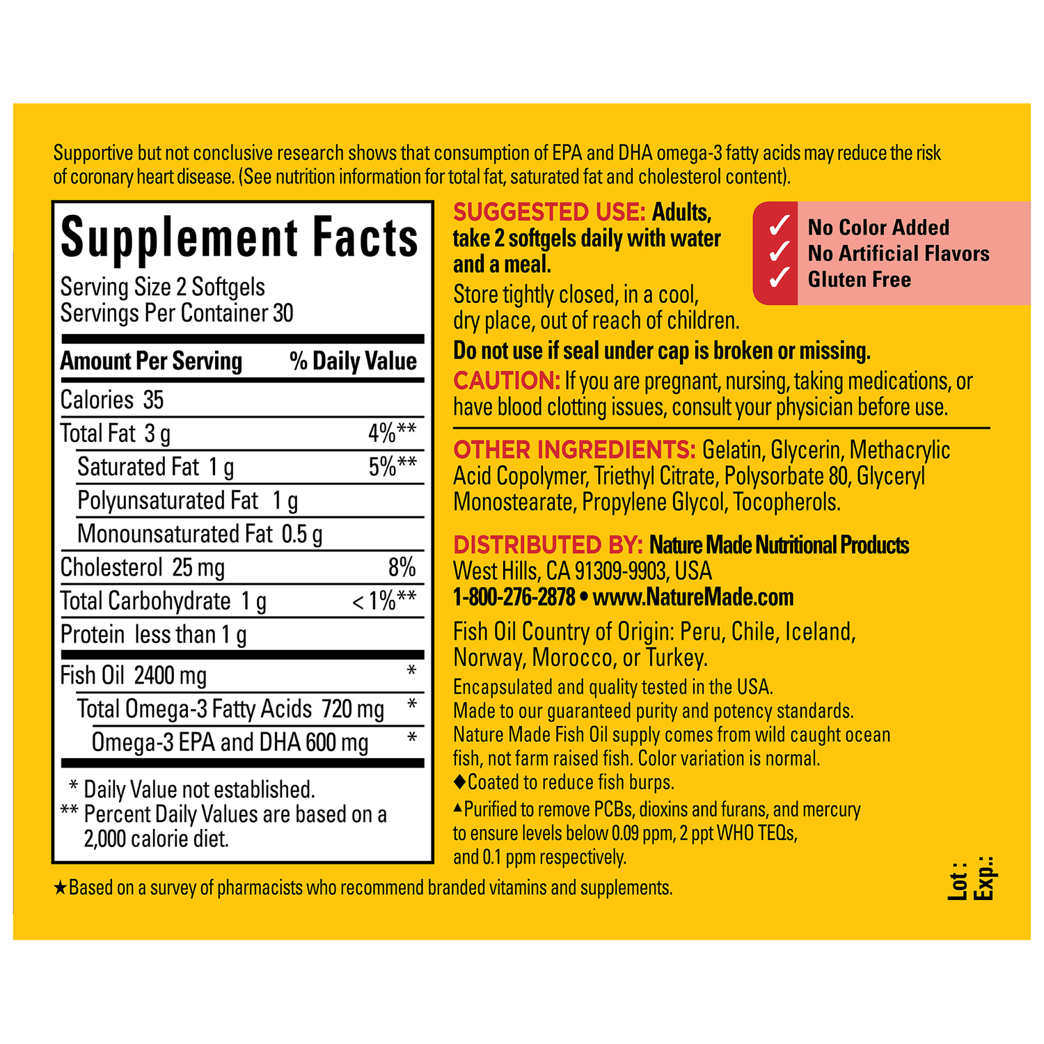 Burp-Less♦ Fish Oil 1200 mg Softgels | 60