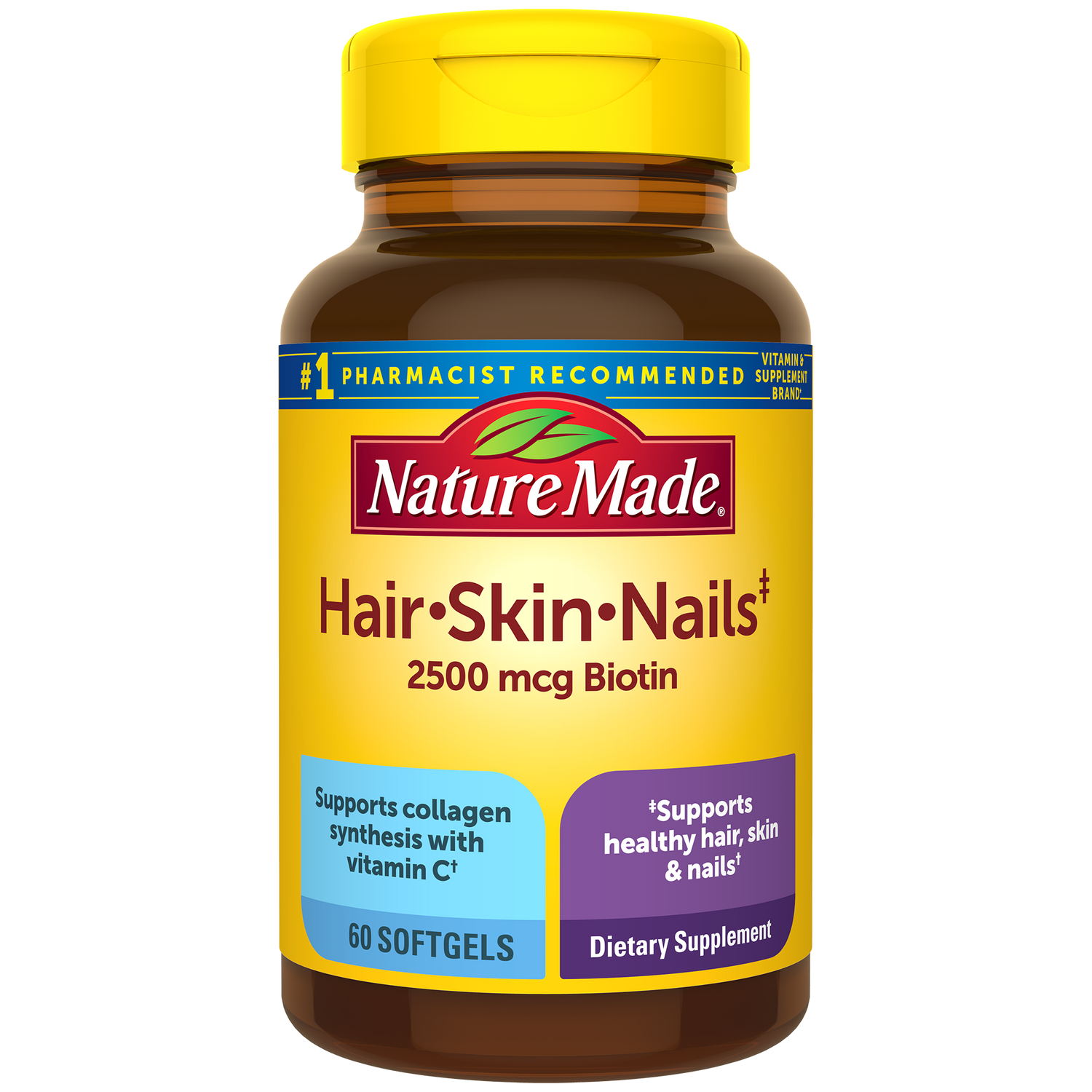 Hair-Skin-Nails‡ 2500 mcg Biotin Softgels | 60