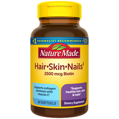 Hair-Skin-Nails‡ 2500 mcg Biotin Softgels