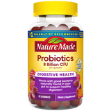 Nature Made Digestive Probiotics8 Billion CFU per 2 Probiotic Gummies bottle with a yellow top.