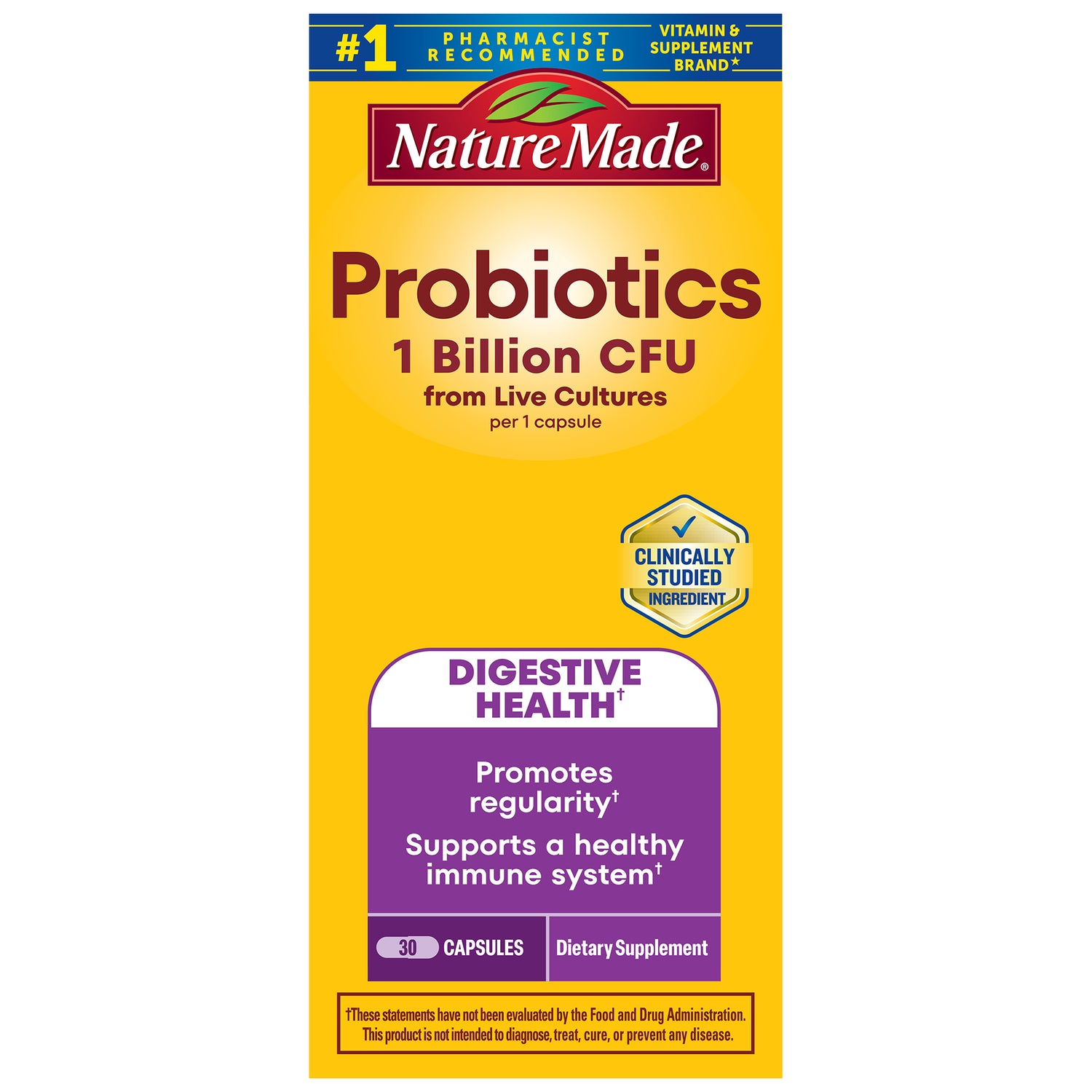 Probiotics 1 Billion CFU From Live Cultures Capsules | Probiotics 1 Billion CFU From Live Cultures Capsules side packaging