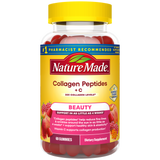 Nature Made Collagen Peptides + C gummy supplement bottle.