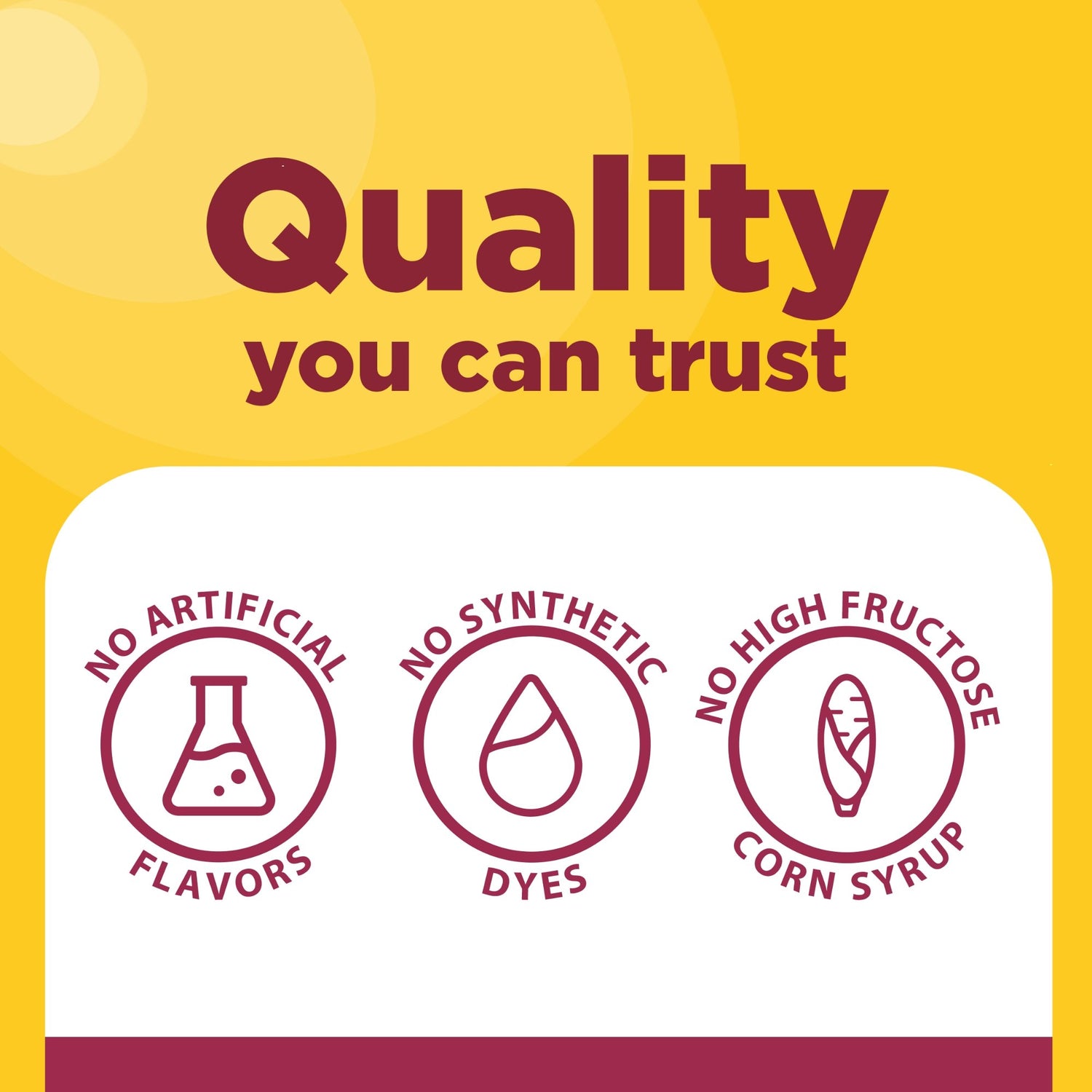 Collagen Peptides + C Gummies | Nature Made Collagen Peptides + C gummy supplement 'Quality you can trust' text and icons on a yellow background