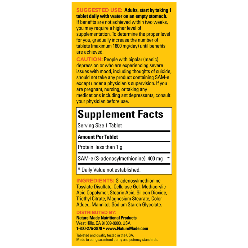 SAM-e Complete®◆ 400 mg Tablets | 