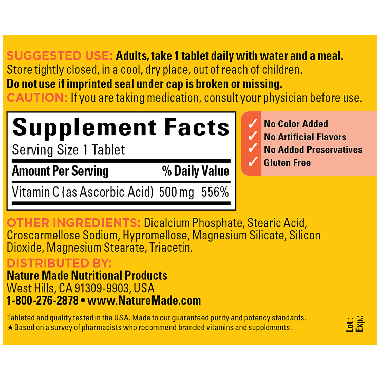 Vitamin C 500 mg Tablets | 250