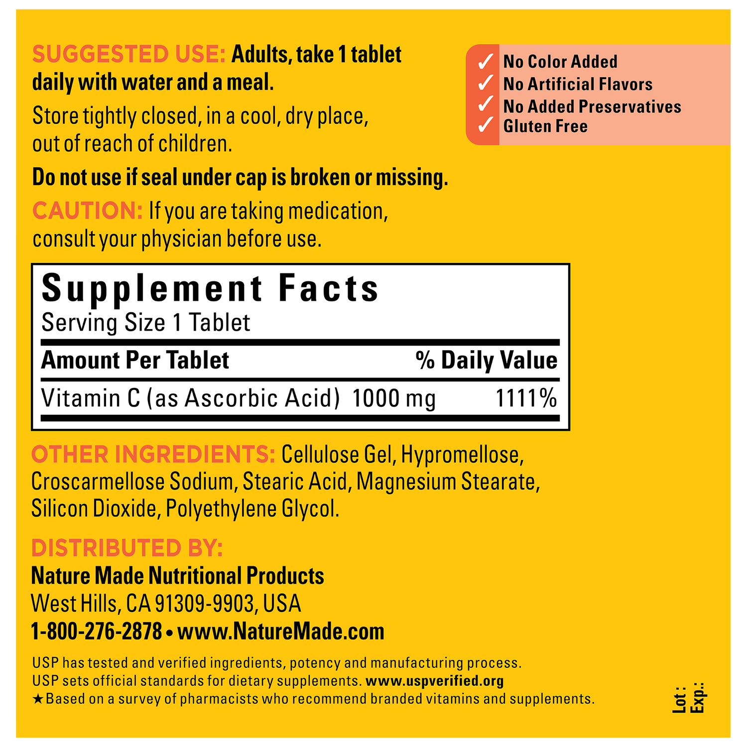 Vitamin C Extra Strength 1000 mg Tablets | 300