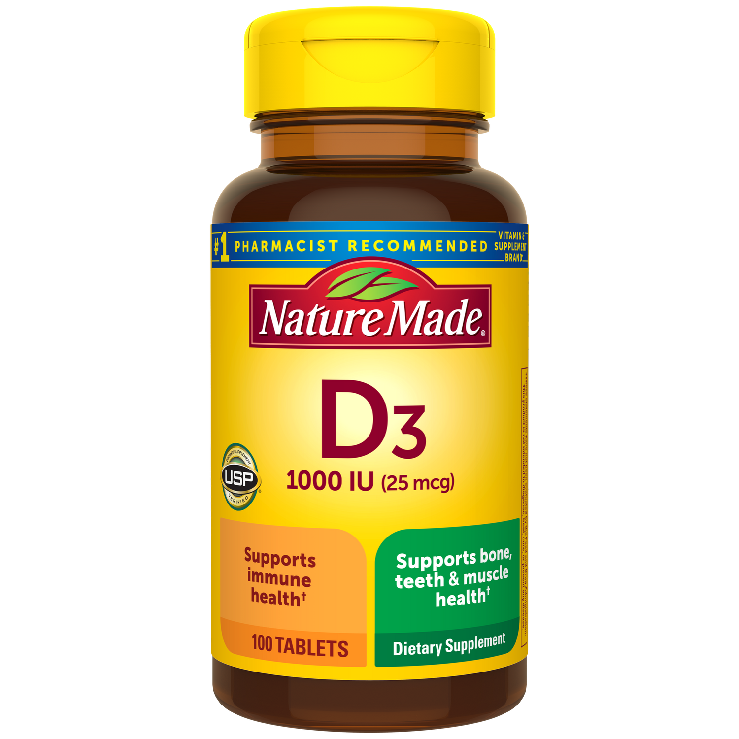 Vitamin D3 1000 IU (25 mcg) Tablets | 100