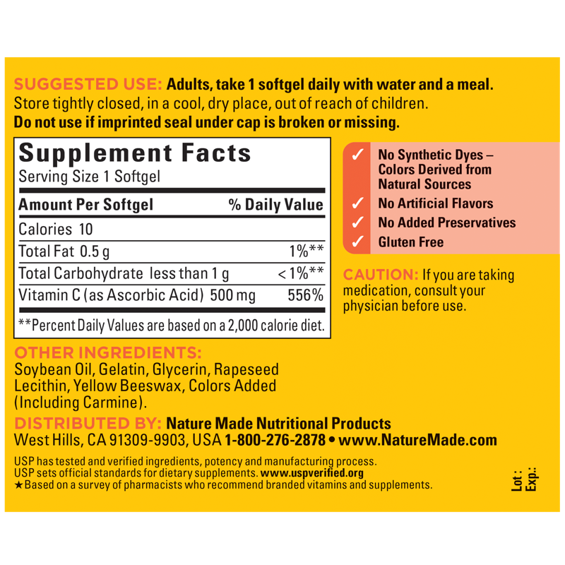 Vitamin C 500 mg Softgels | 