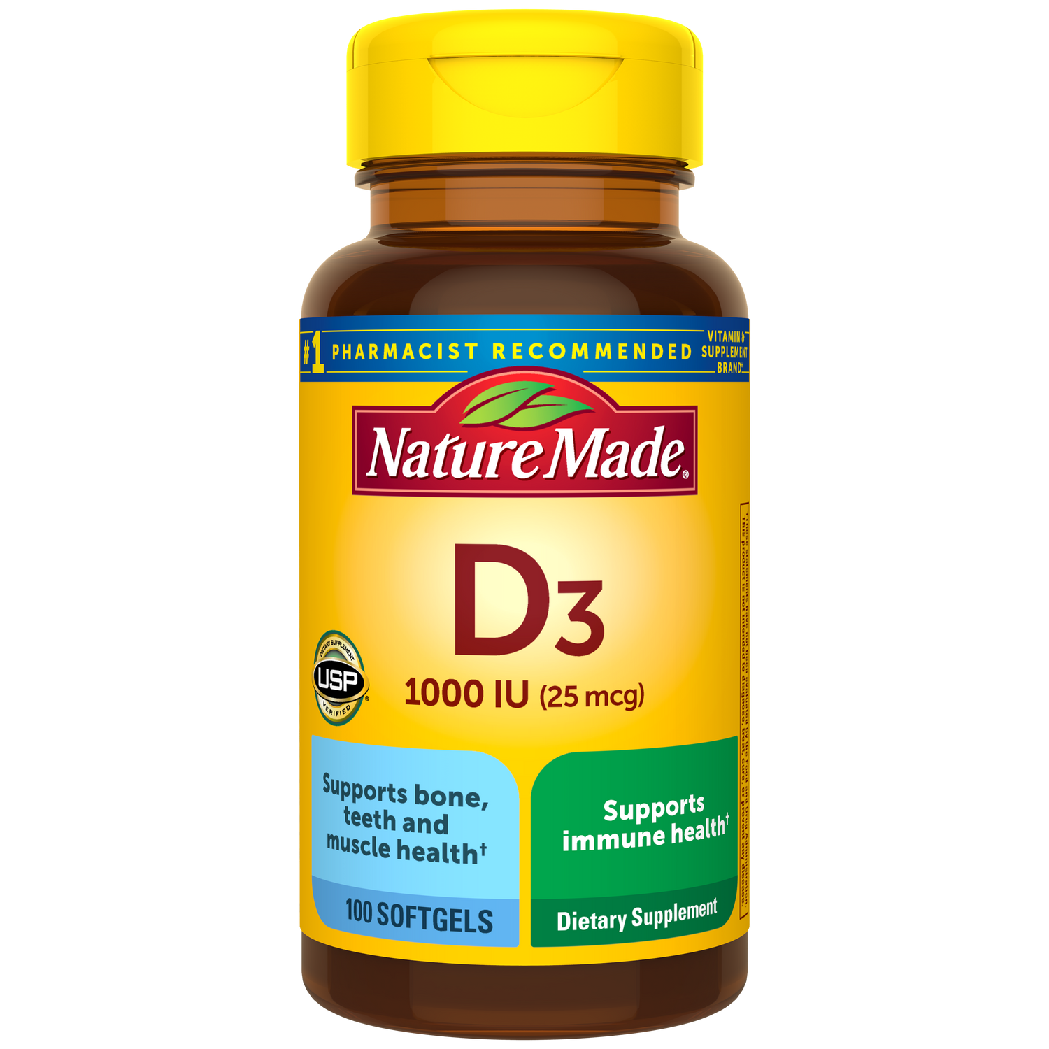 Vitamin D3 1000 IU (25 mcg) Softgels | 100
