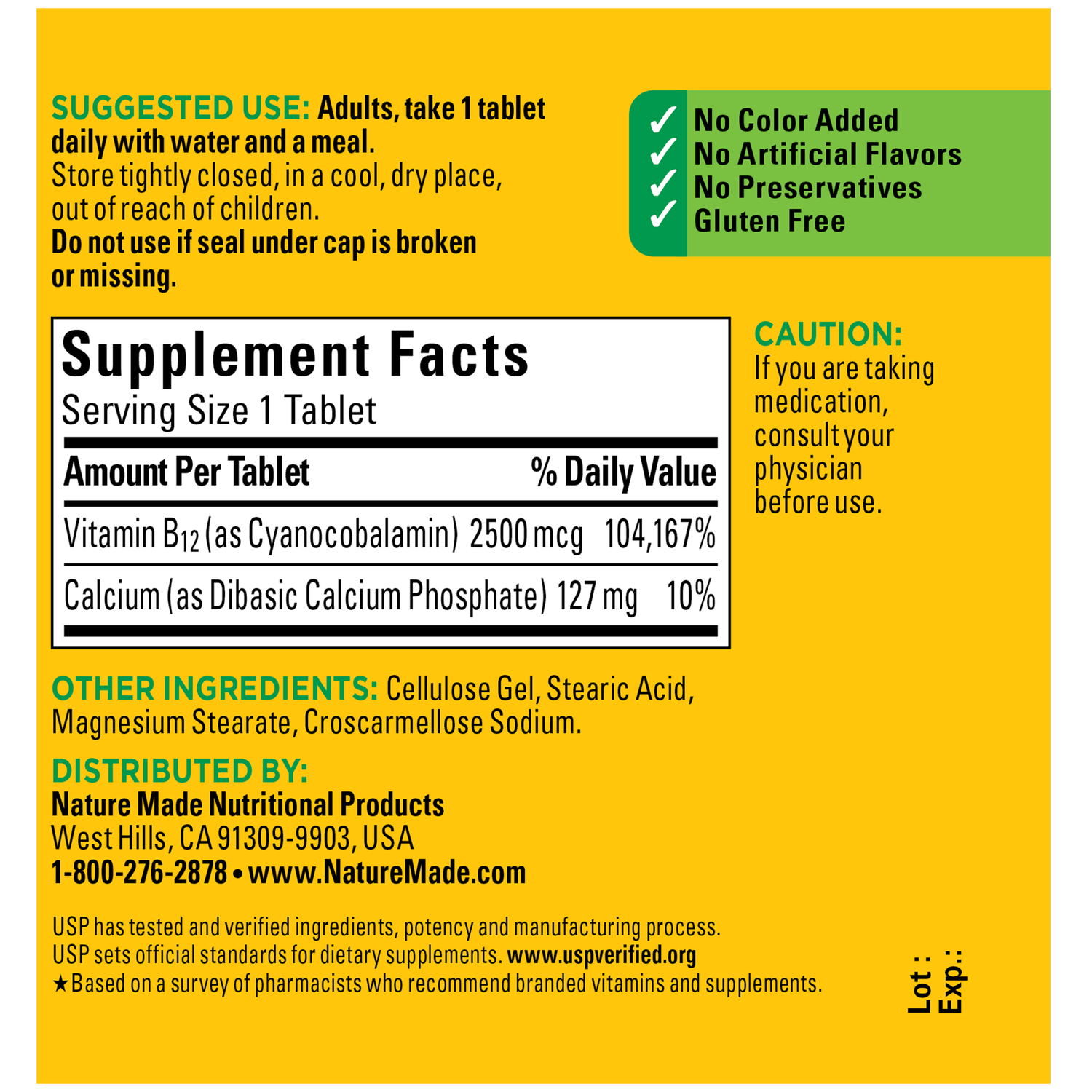 Vitamin B12 Extra Strength 2500 mcg Tablets | 