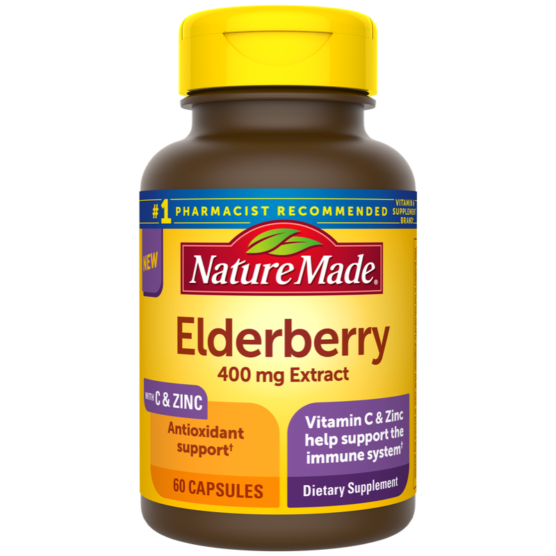 Elderberry Capsules with Vitamin C and Zinc | 