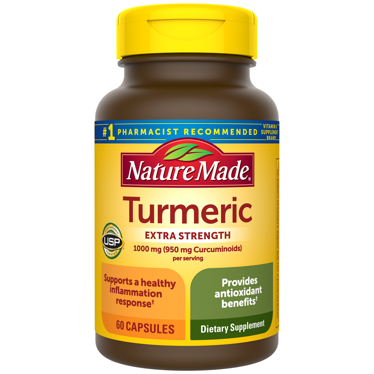 Turmeric Extra Strength 1000 mg (950 mg Curcuminoids) Per Serving Capsules | 
